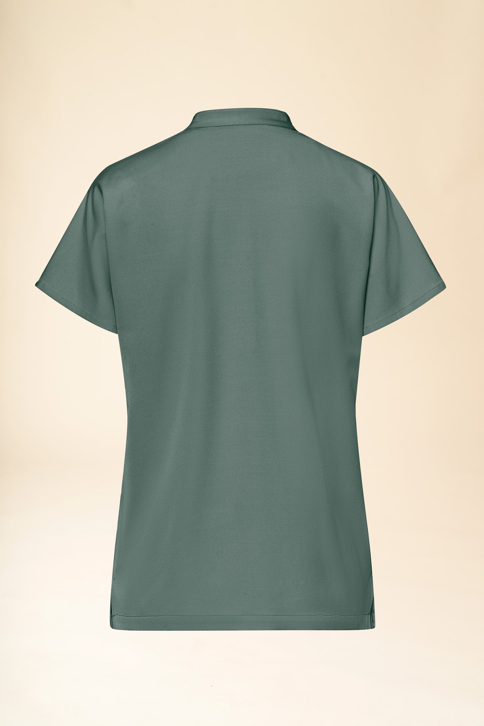 KAERE Tunique Femme - Col officier vert foncé, Vue de dos
