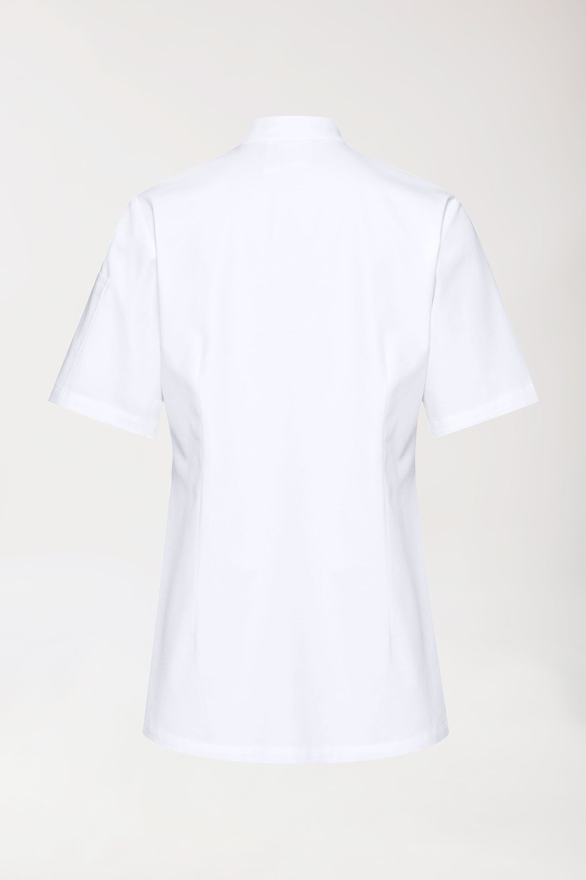 Gastro Veste de cuisine Femme - Patte 6 boutons - Manche courte blanc, Vue de dos