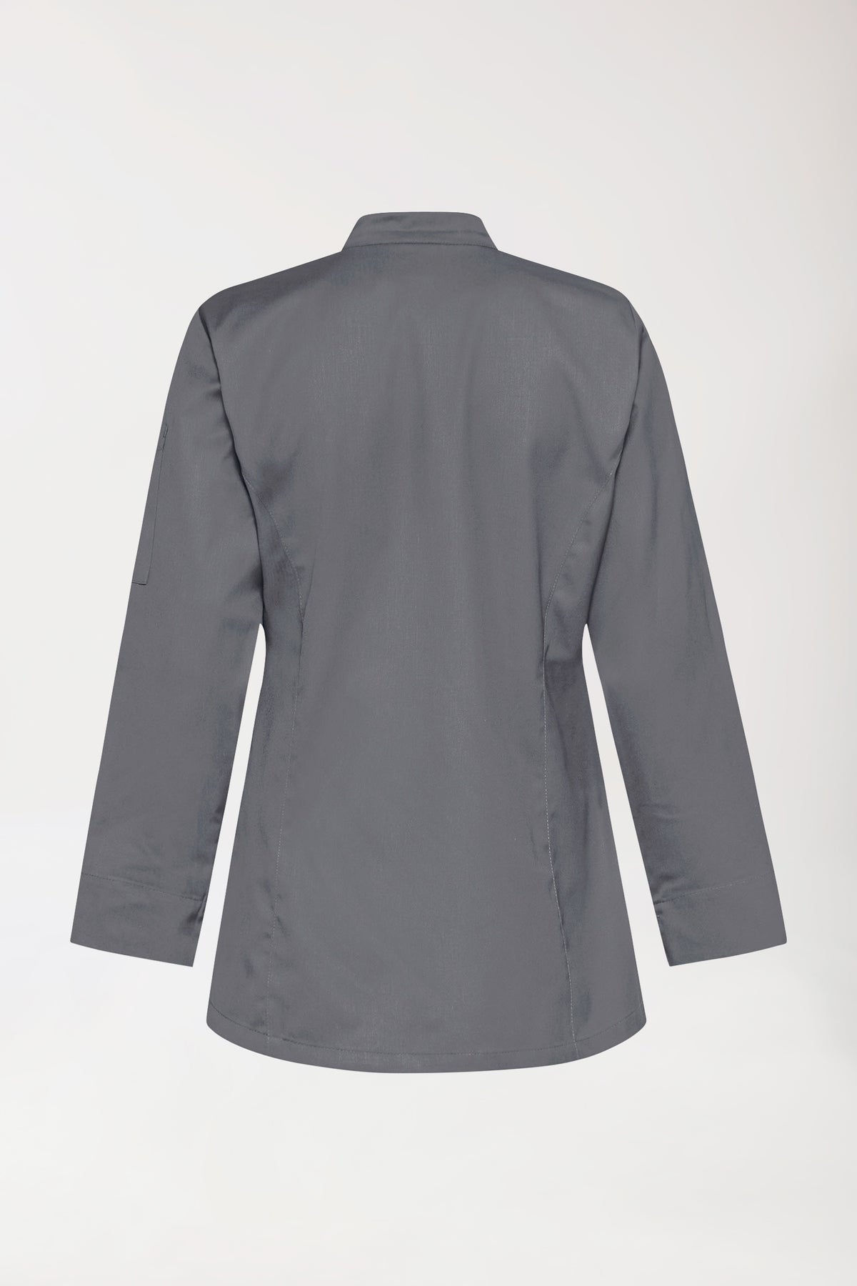 Gastro Veste de cuisine Femme - Manche longue gris granit, Vue de dos
