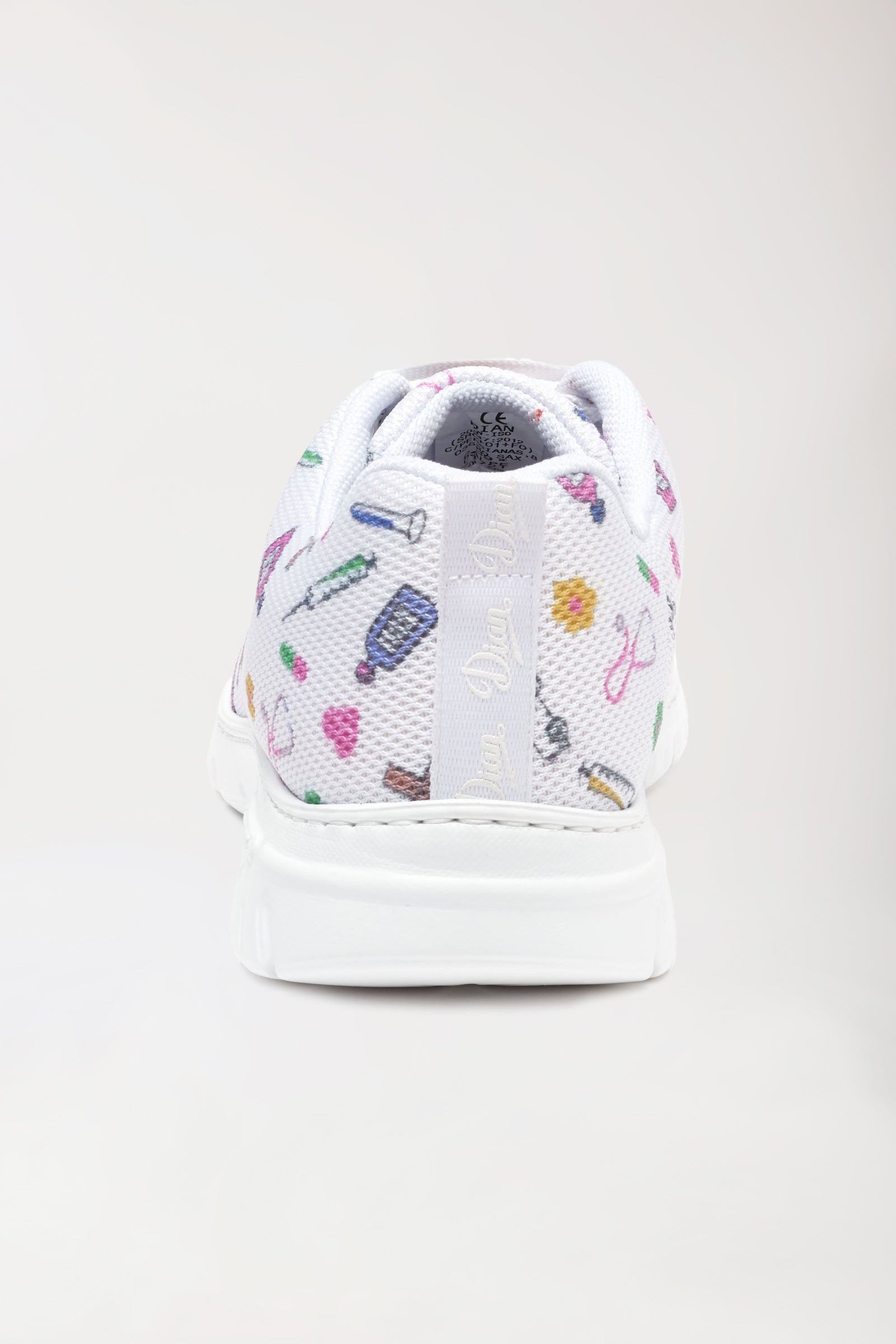 Chaussures professionnelles mixtes blanc/multicolore, Vue de dos
