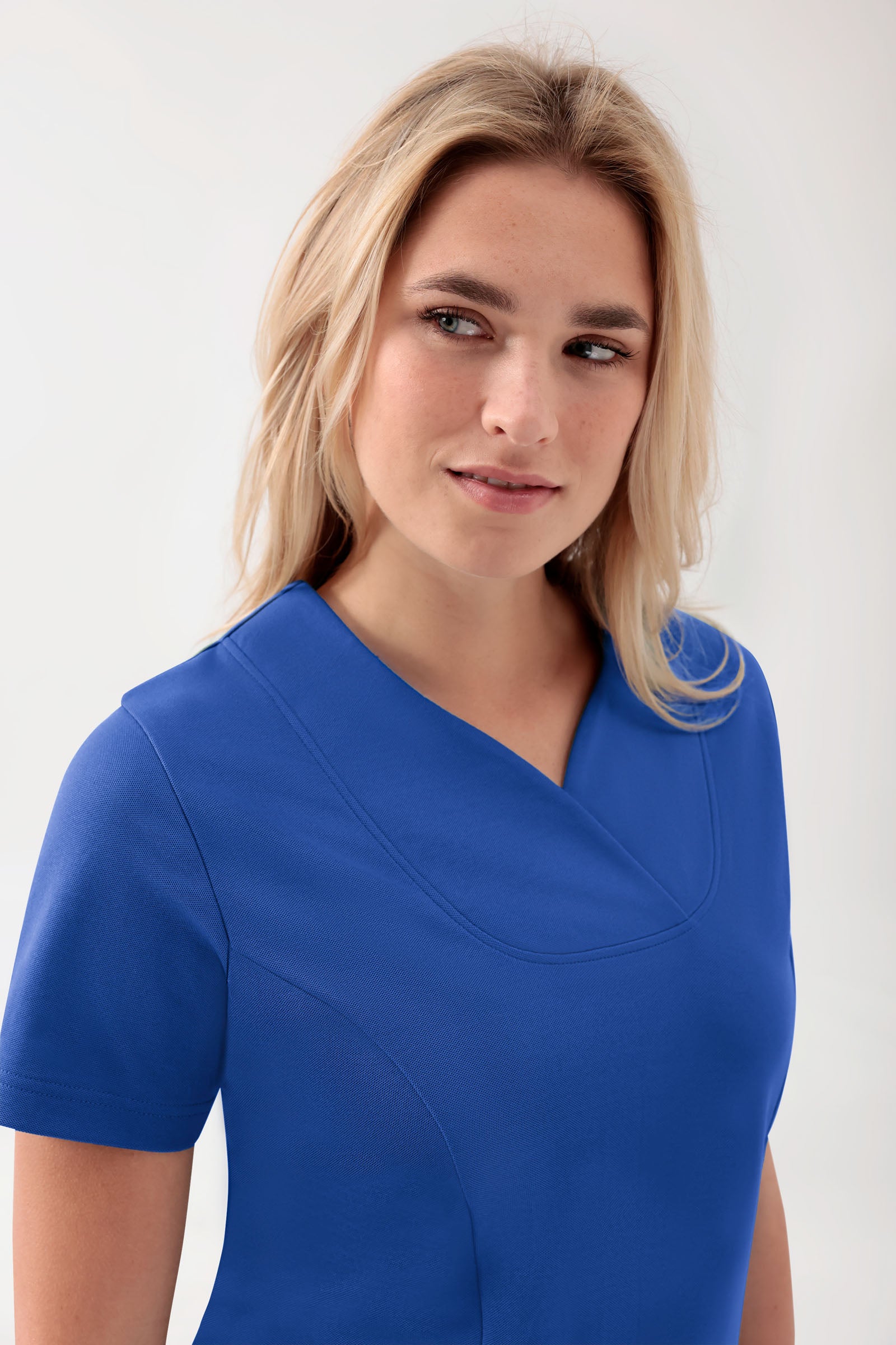 COMFY FLEX Tunique Stretch Femme - Décolleté Cœur bleu roi