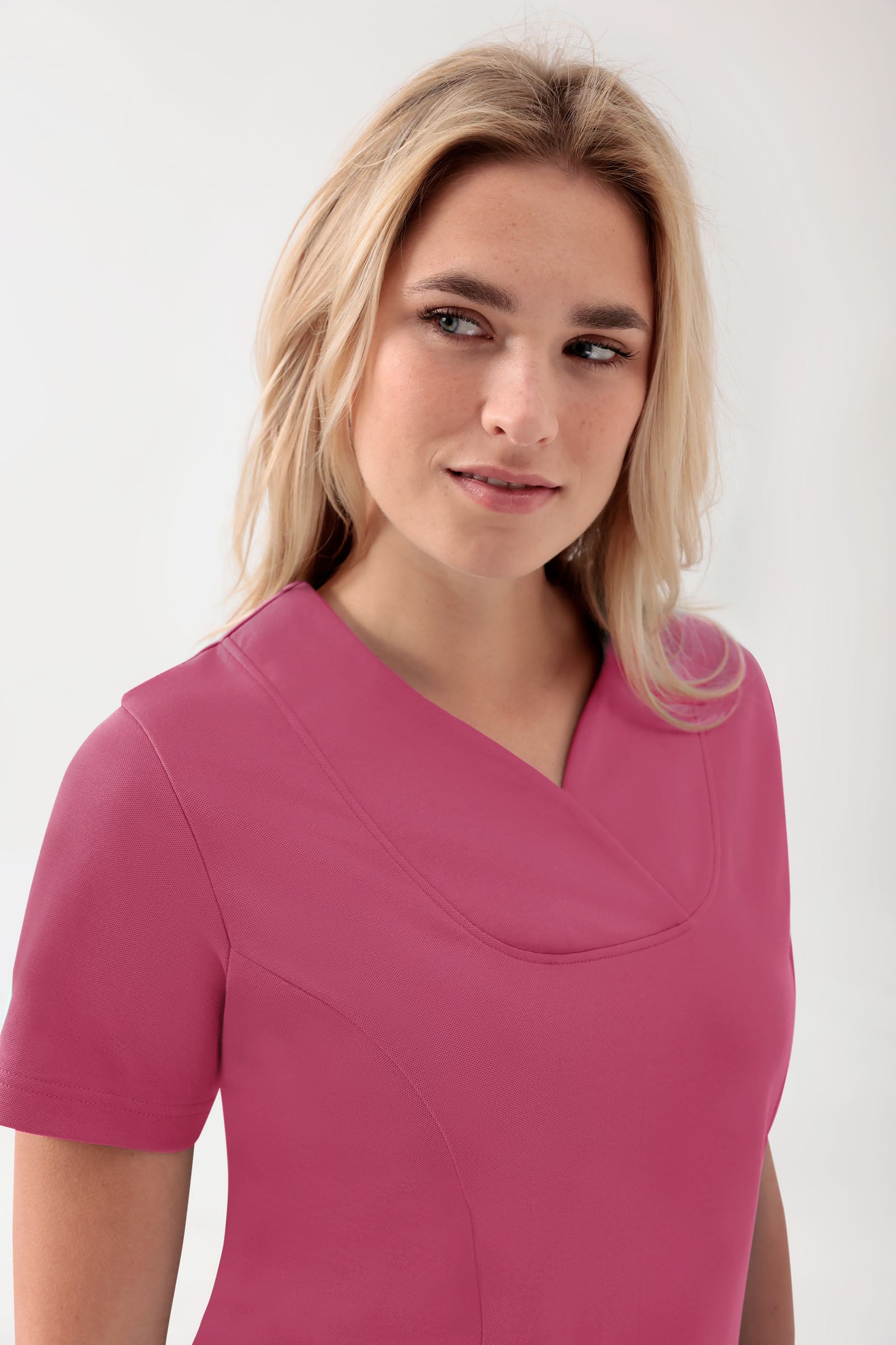 COMFY FLEX Tunique Stretch Femme - Décolleté Cœur bois de rose
