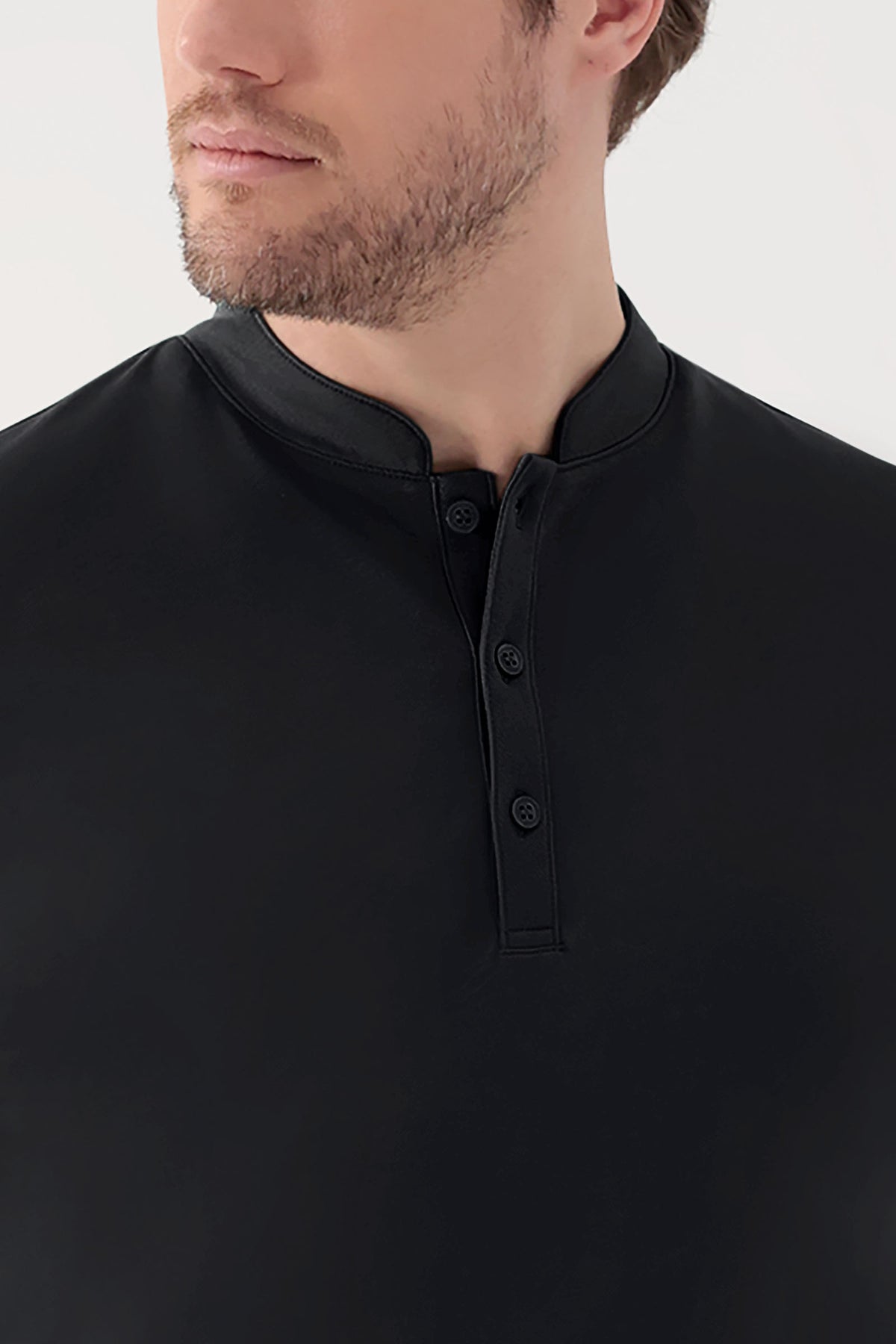 COMFY FLEX Shirt Stretch Homme - Col officier noir