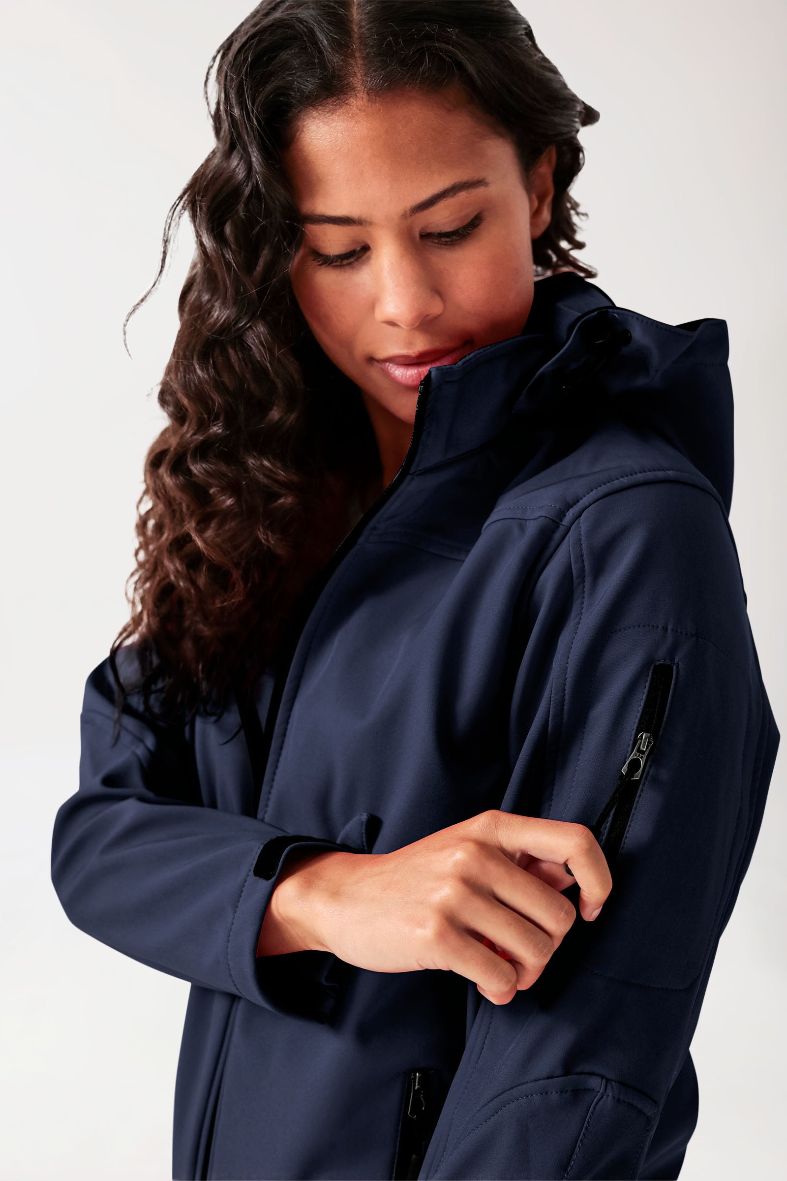 Softshell Veste mixte - à capuche bleu navy