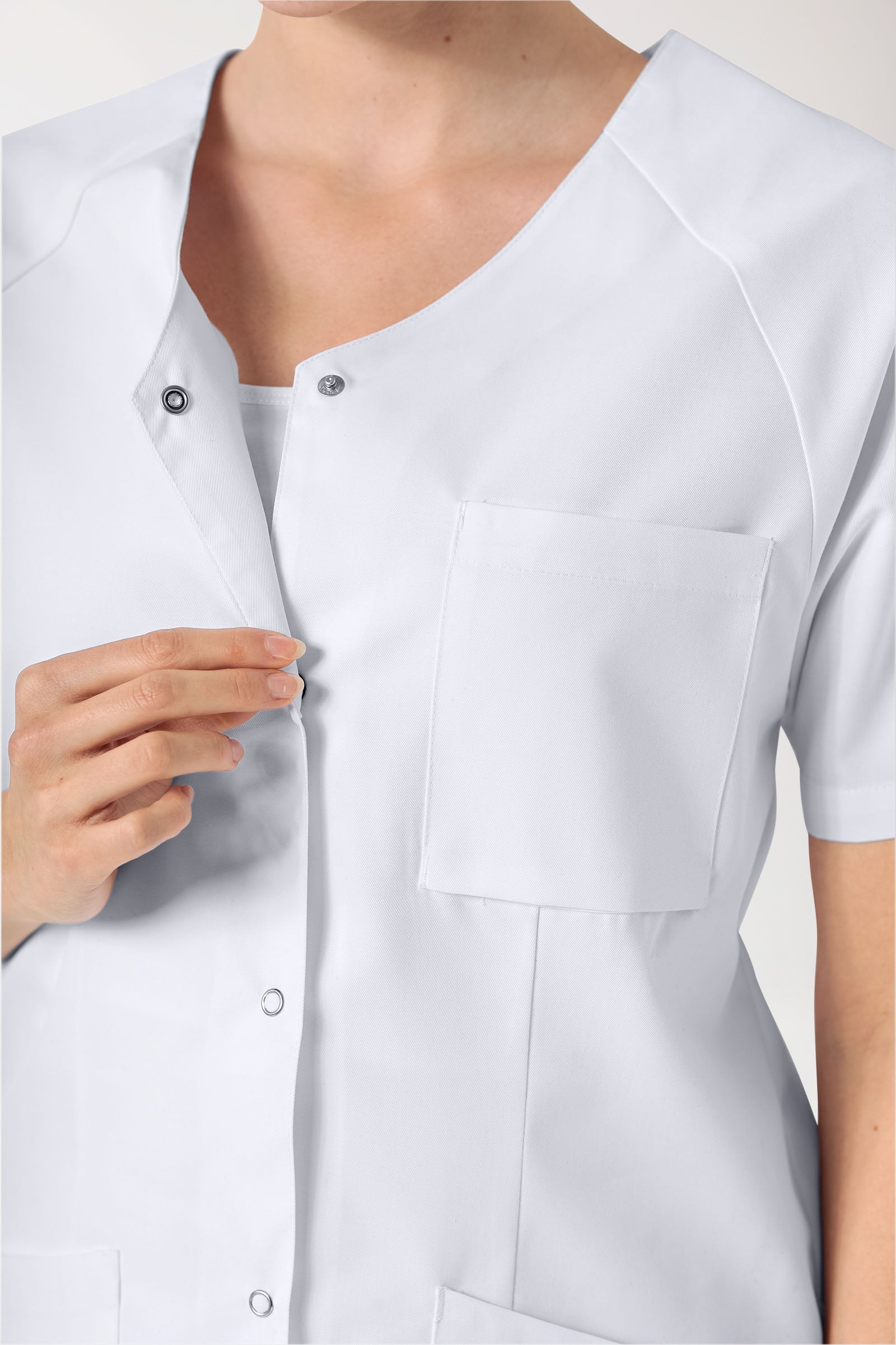 CORE Blouse Femme - Entièrement boutonnée blanc