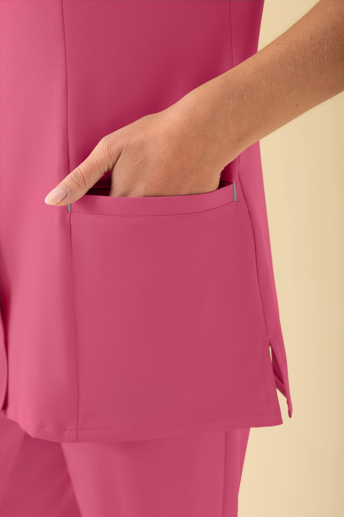 KAERE Blouse Femme - Patte de boutonnage bois de rose
