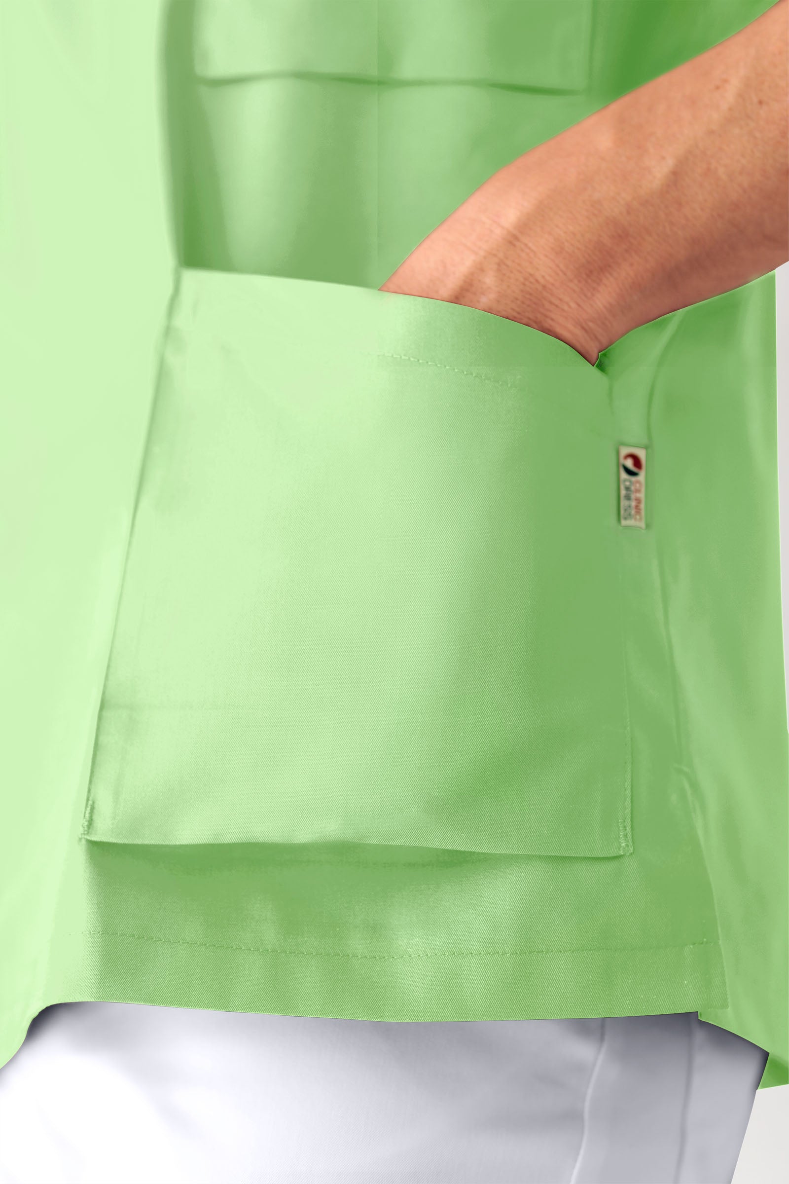 CORE Blouse Femme - Entièrement boutonnée vert pomme