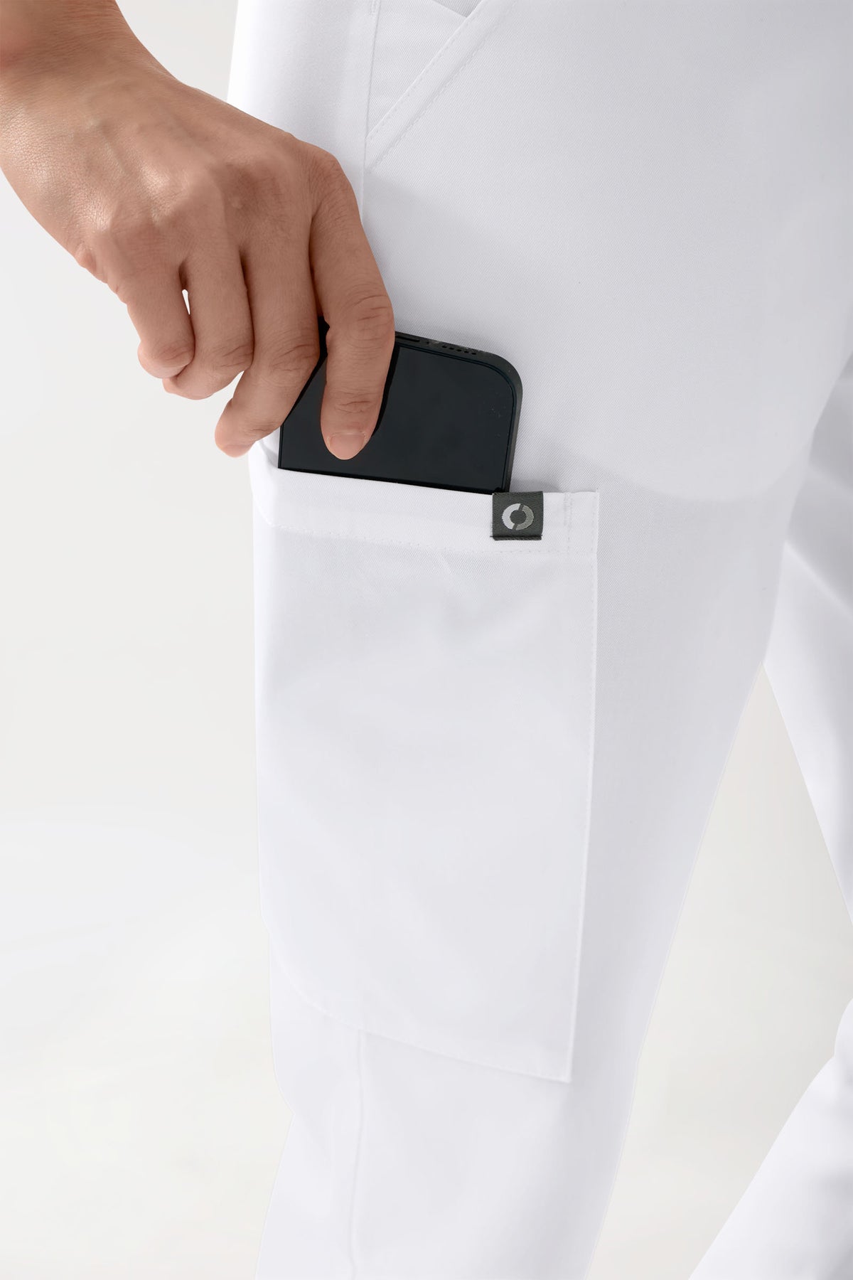 GREEN Pantalon Stretch Femme - Style Jogpant blanc