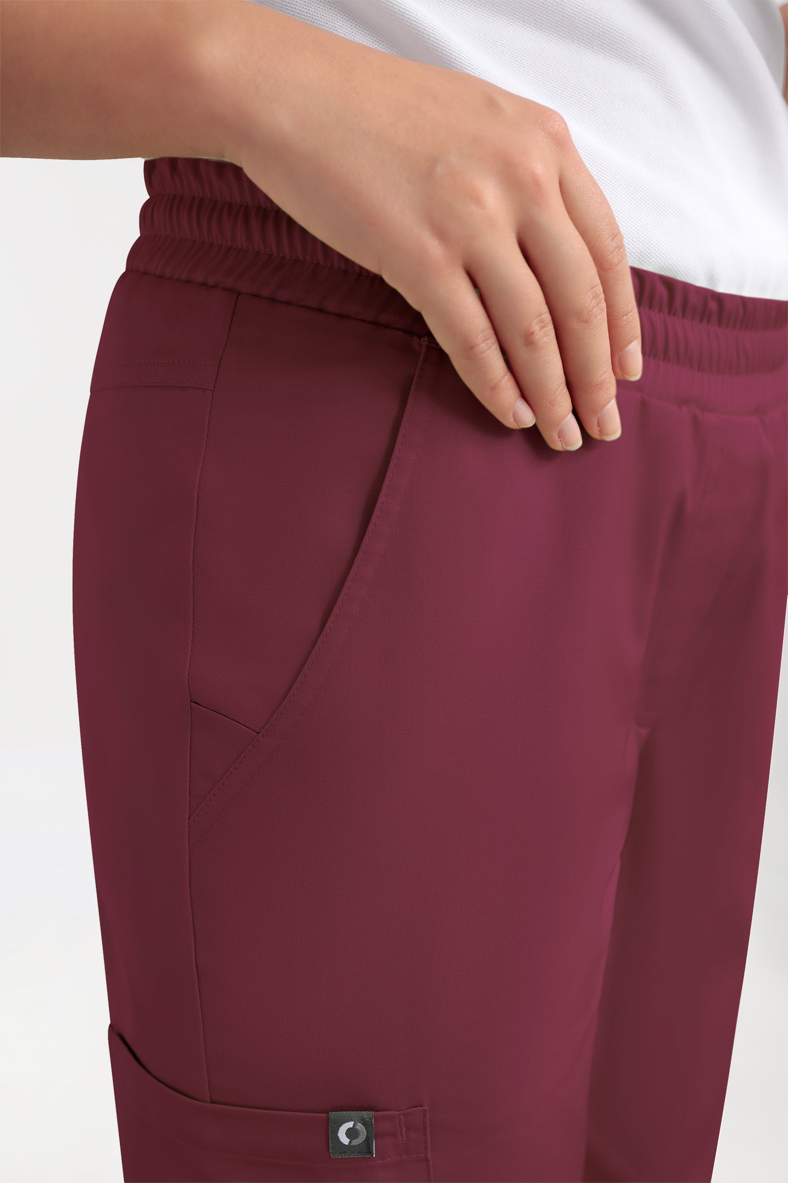 CORE Pantalon Cargo Femme – Style Jogpant bordeaux