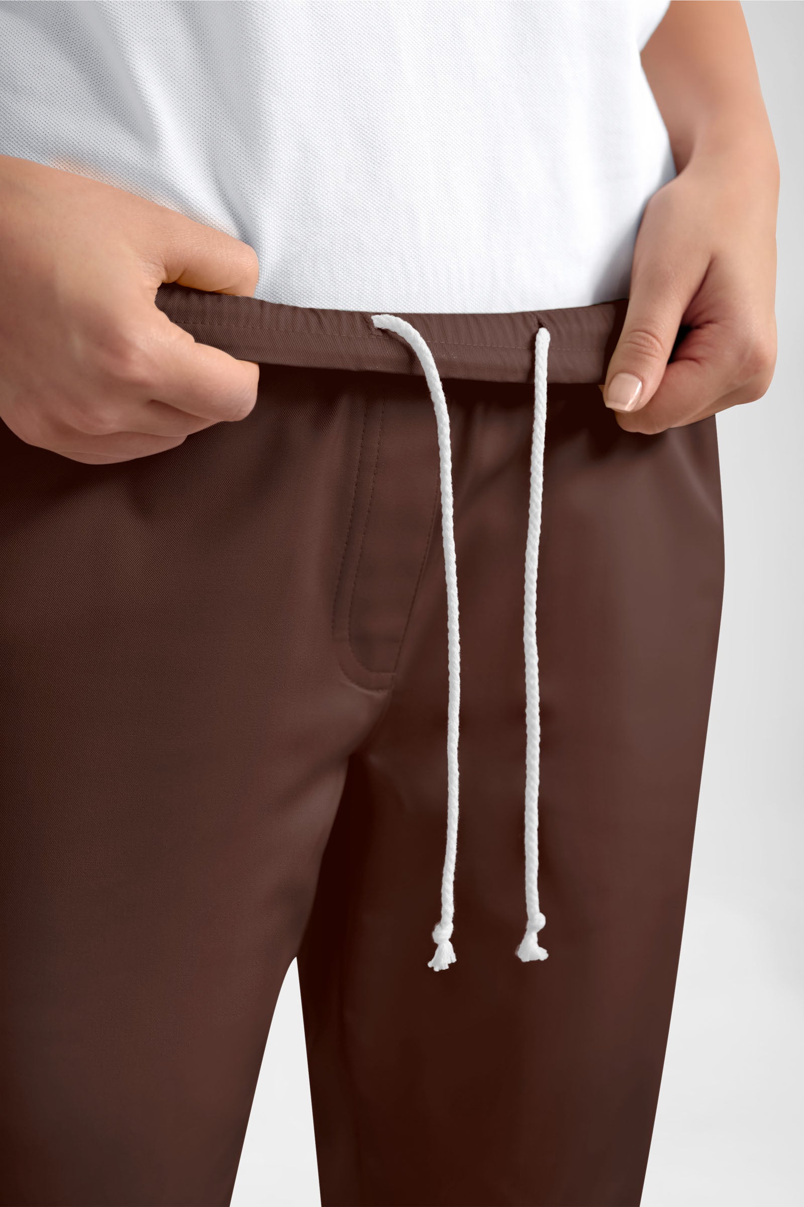 GREEN Pantalon Stretch Femme - Style Jogpant coffee
