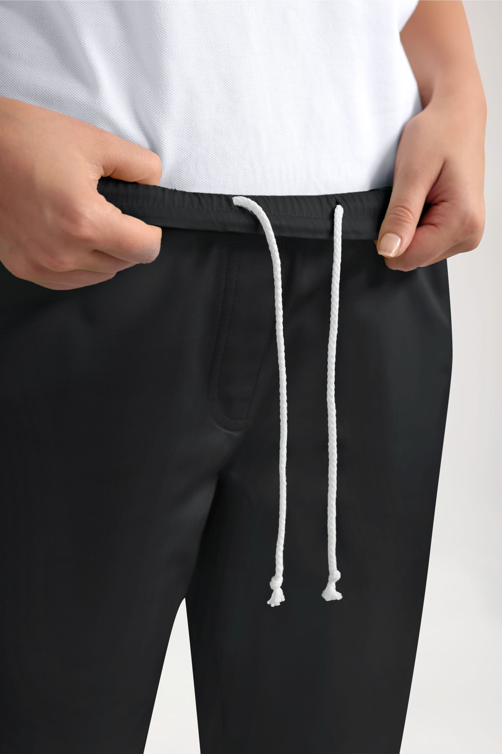 GREEN Pantalon Stretch Femme - Style Jogpant noir