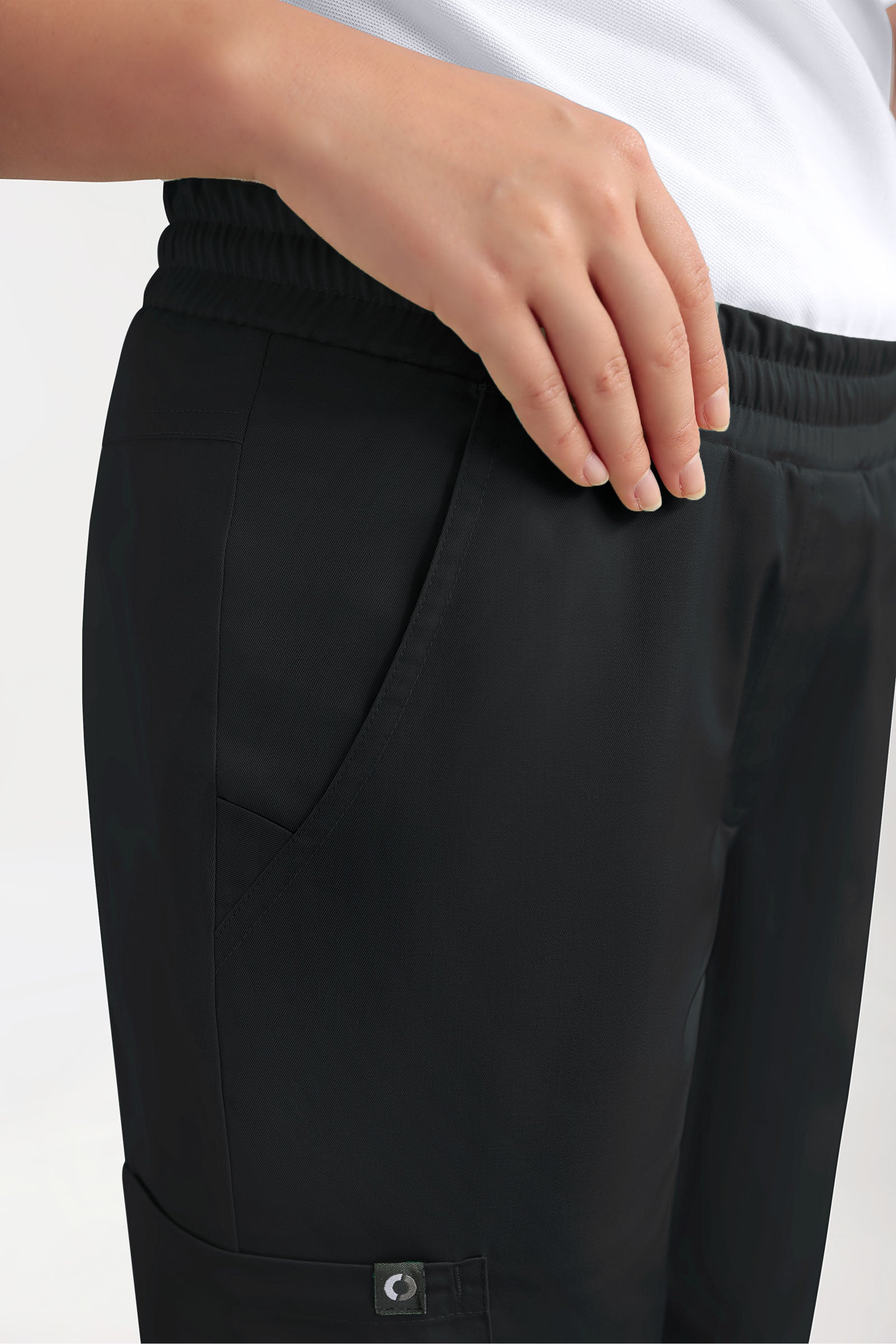 GREEN Pantalon Stretch Femme - Style Jogpant noir