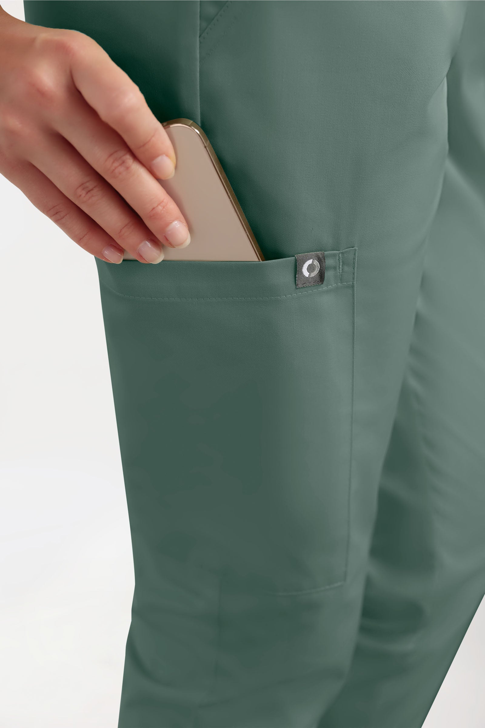 GREEN Pantalon Stretch Femme - Style Jogpant vert foncé