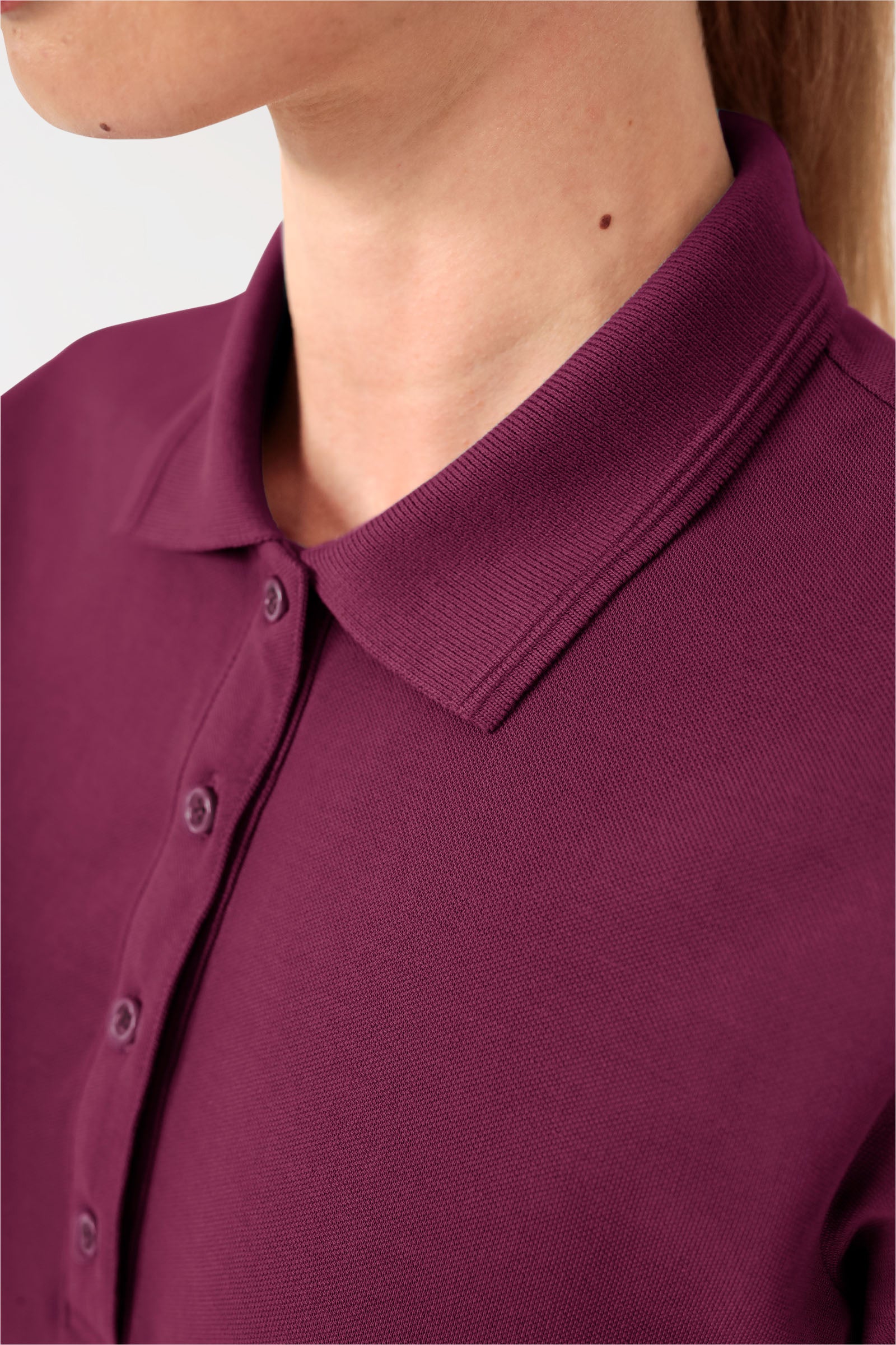 COMFY FLEX Shirt Stretch Femme - Col polo berry