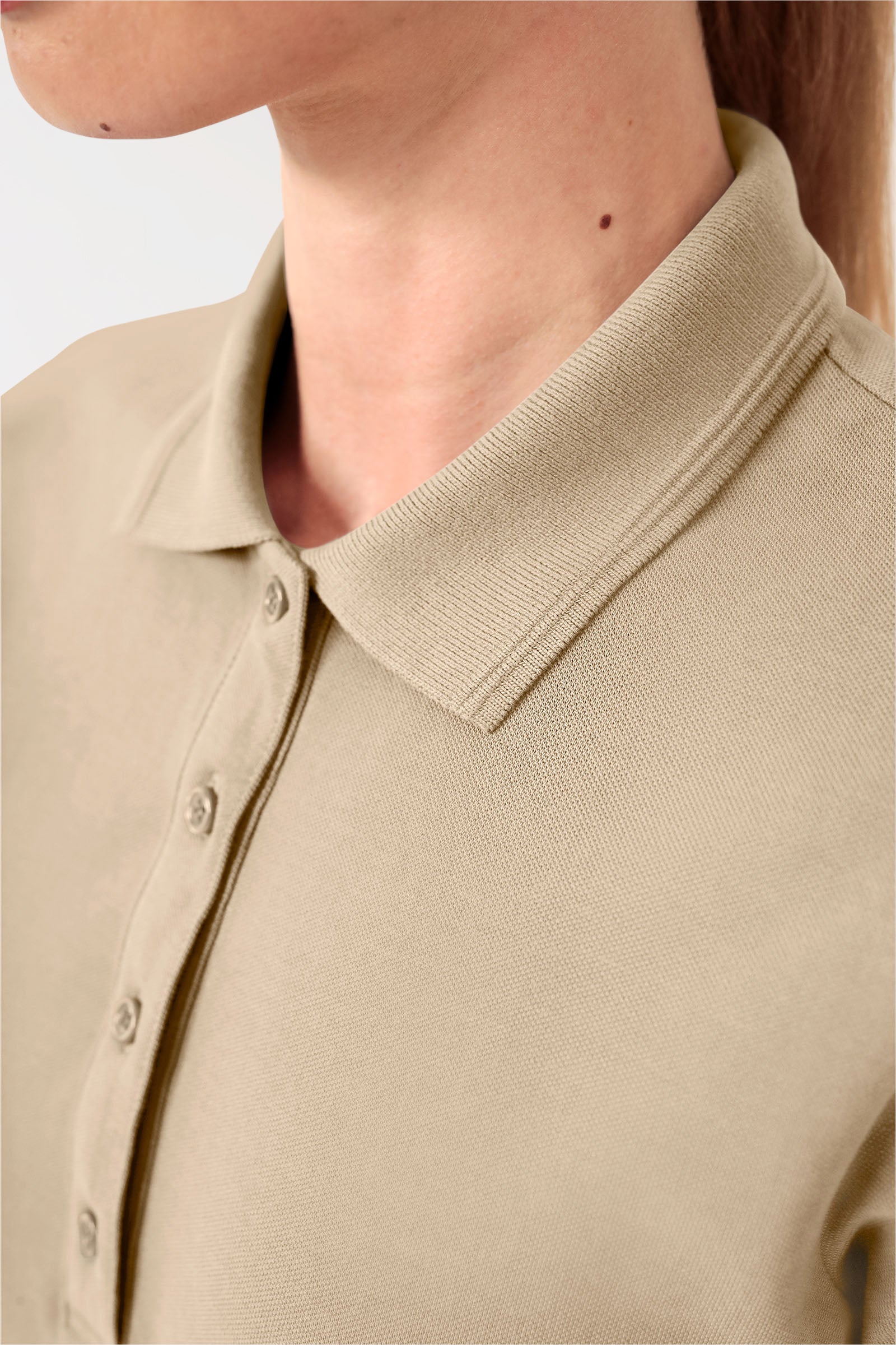 COMFY FLEX Shirt Stretch Femme - Col polo sand