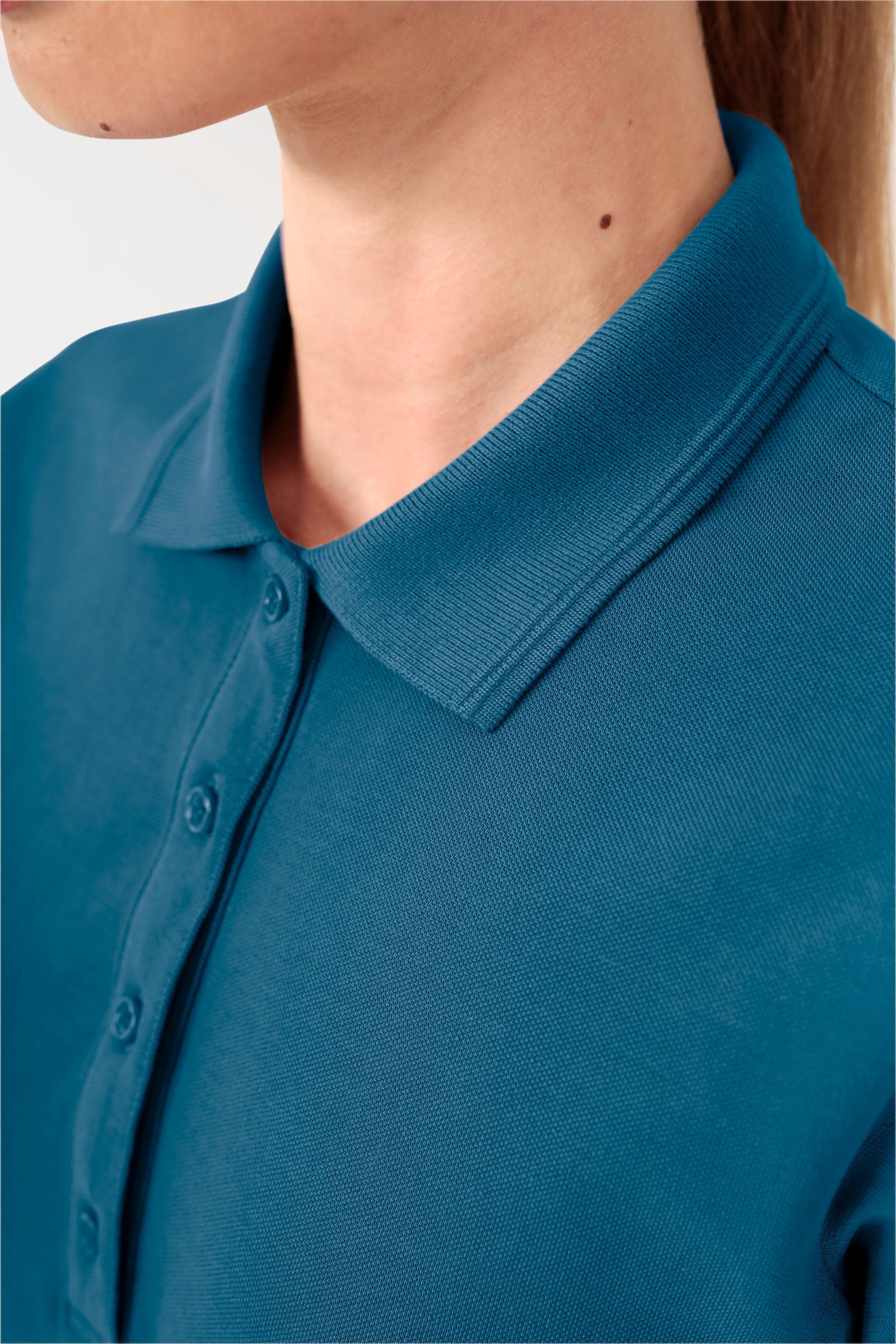 COMFY FLEX Shirt Stretch Femme - Col polo pétrole