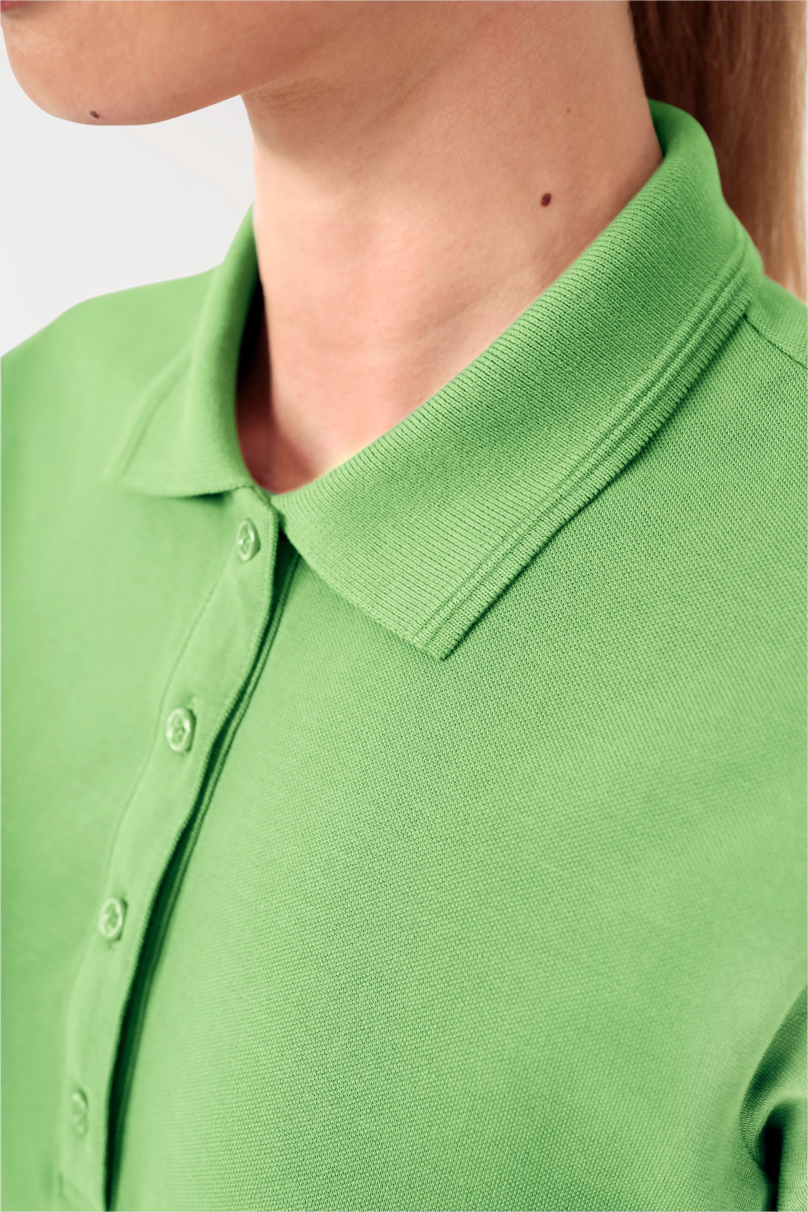 COMFY FLEX Shirt Stretch Femme - Col polo vert pomme