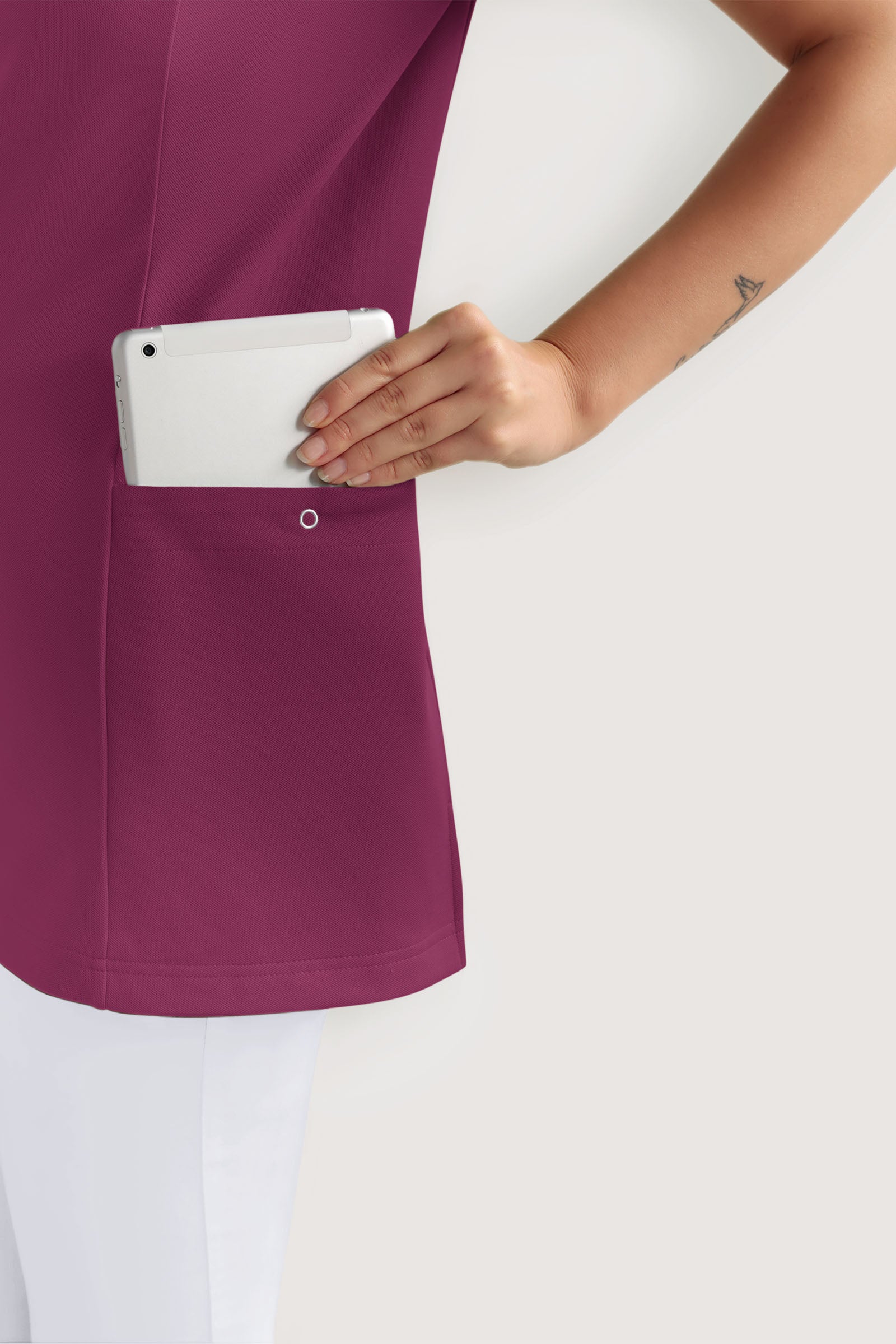 COMFY FLEX Tunique Stretch Femme - Boutons-pression berry