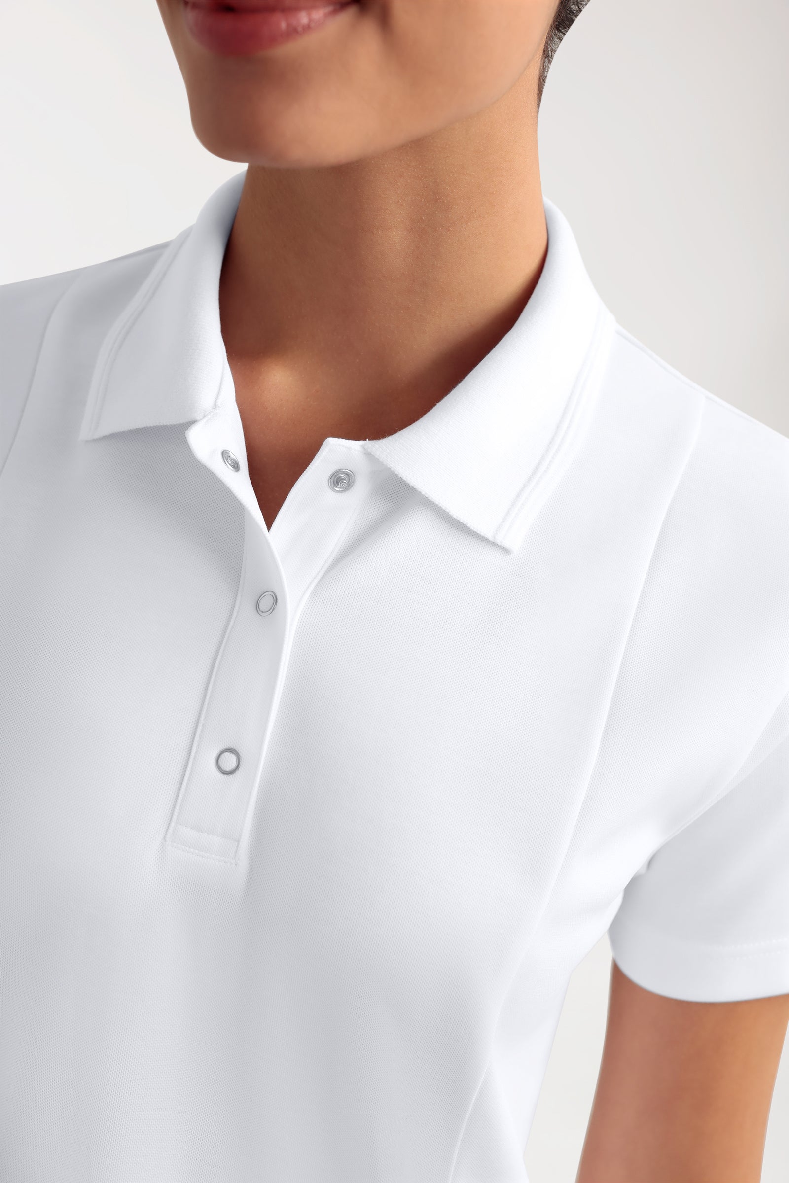 COMFY FLEX Tunique Stretch Femme - Col polo blanc