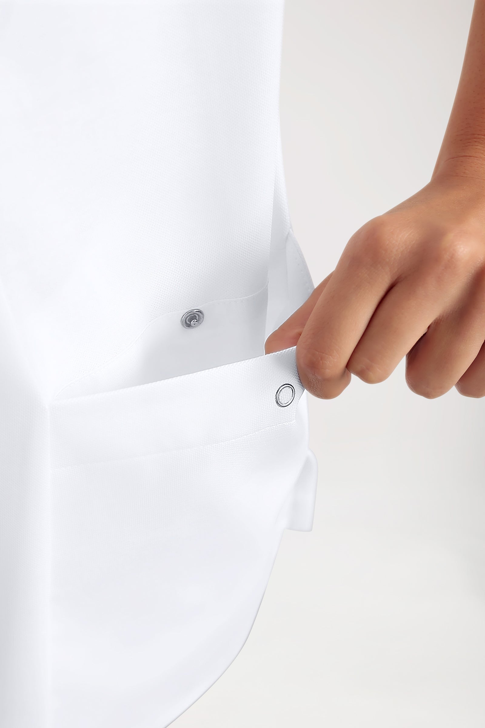 COMFY FLEX Tunique Stretch Femme - Col polo blanc