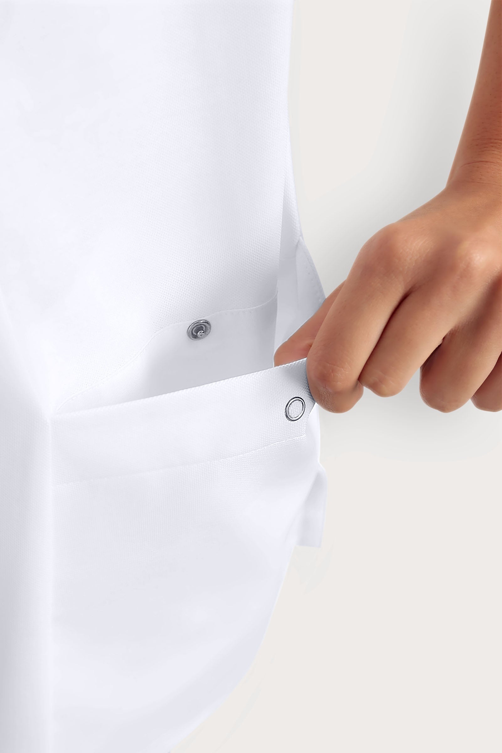 COMFY FLEX Tunique Stretch Femme - Boutons-pression blanc