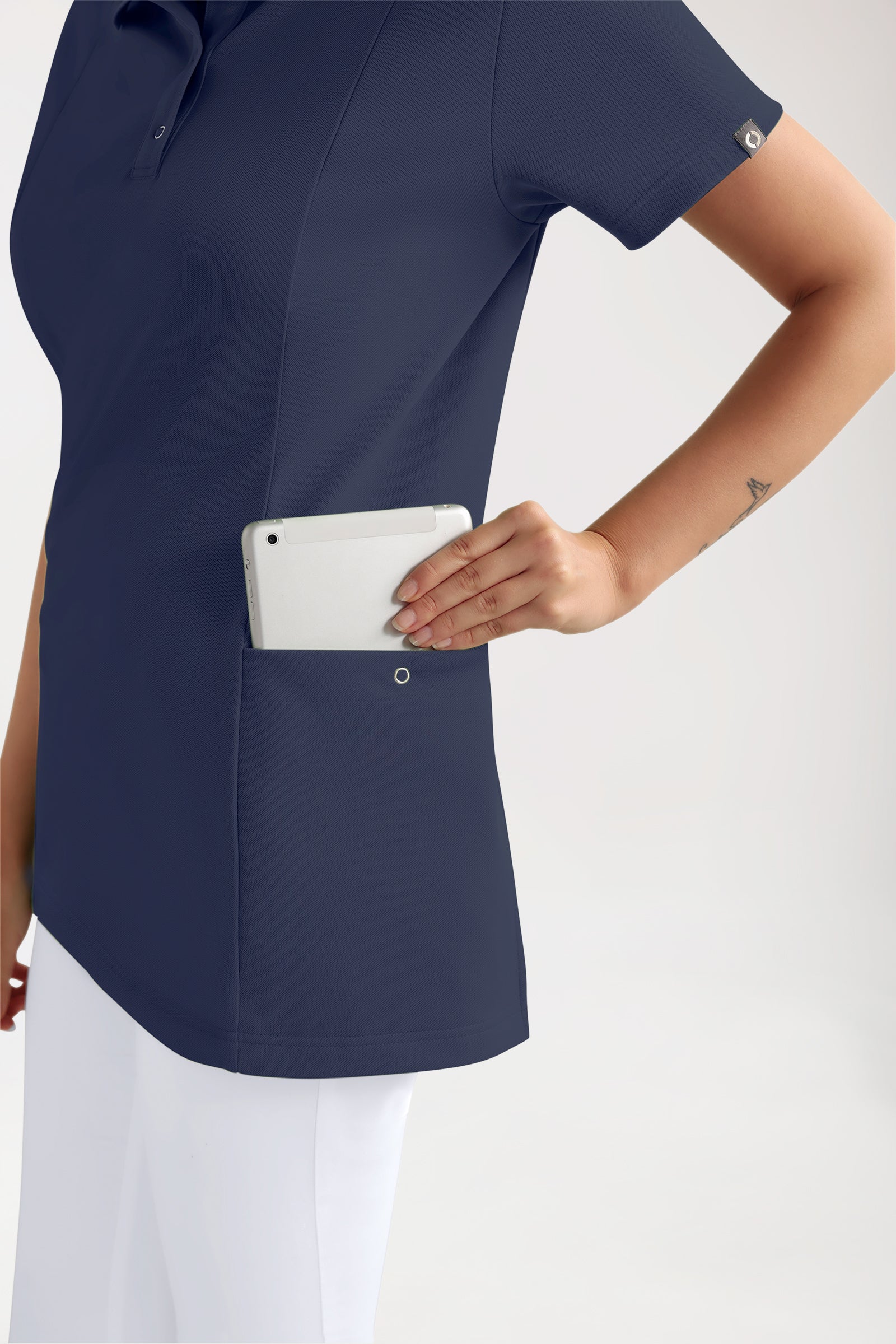 COMFY FLEX Tunique Stretch Femme - Col polo navy