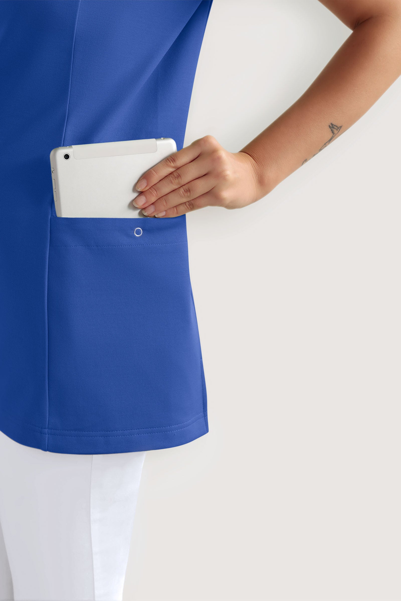 COMFY FLEX Tunique Stretch Femme - Boutons-pression blue roi