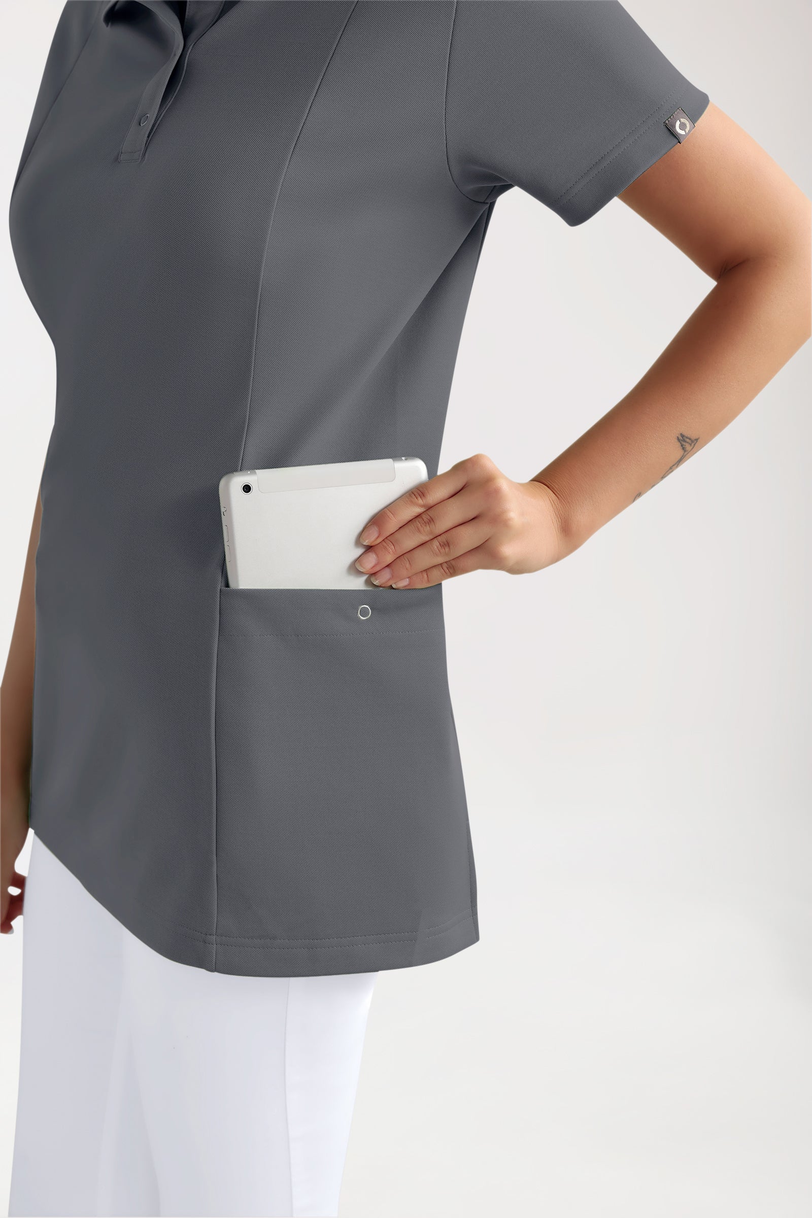 COMFY FLEX Tunique Stretch Femme - Col polo galet