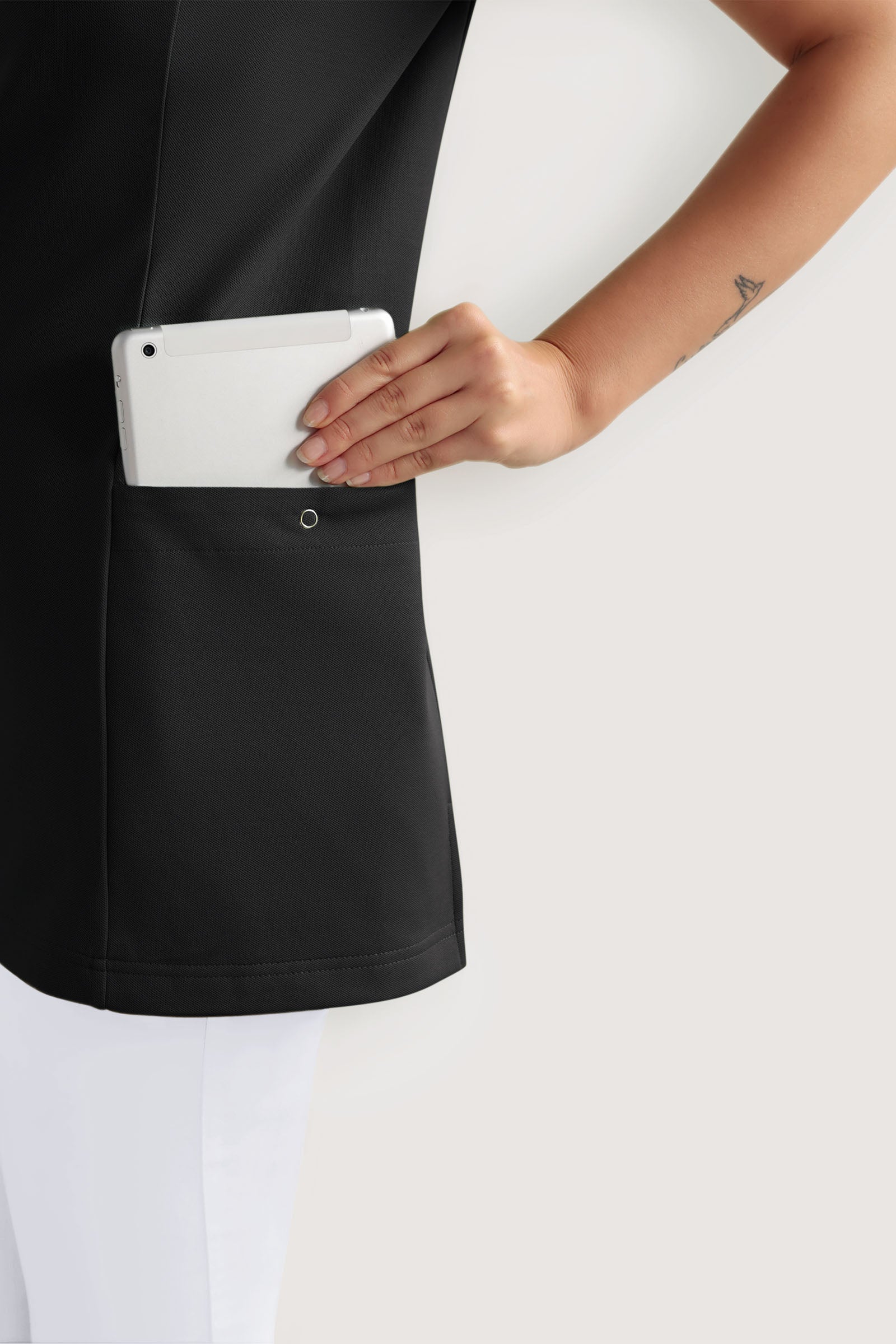 COMFY FLEX Tunique Stretch Femme - Décolleté Cœur noir