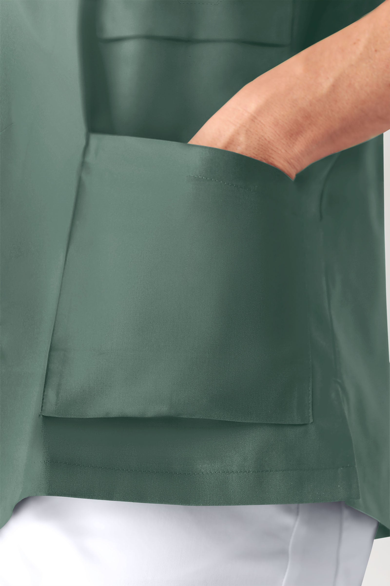 CORE Blouse Homme - Entièrement boutonnée vert foncé