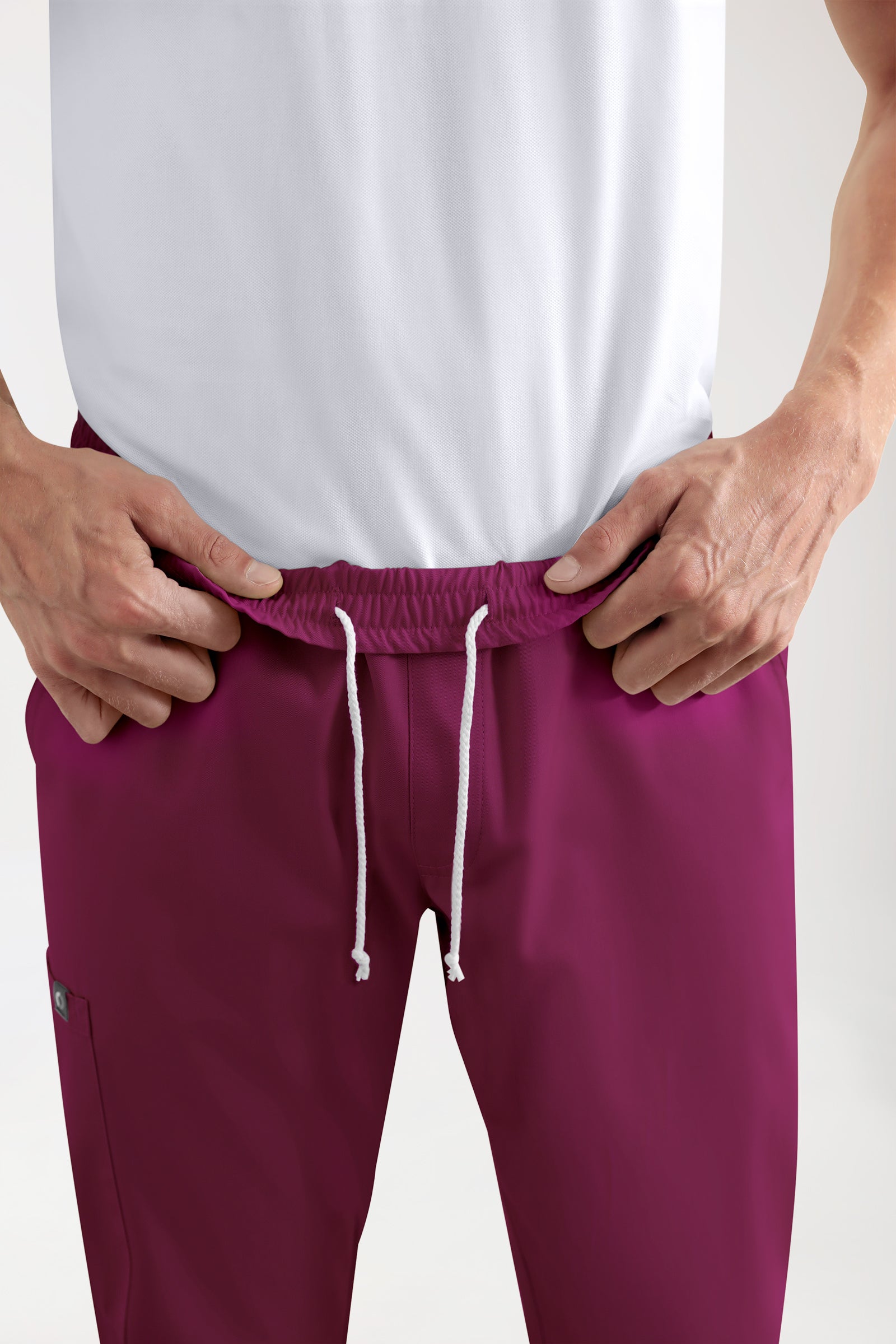 CORE Pantalon Cargo Homme – Style Jogpant berry