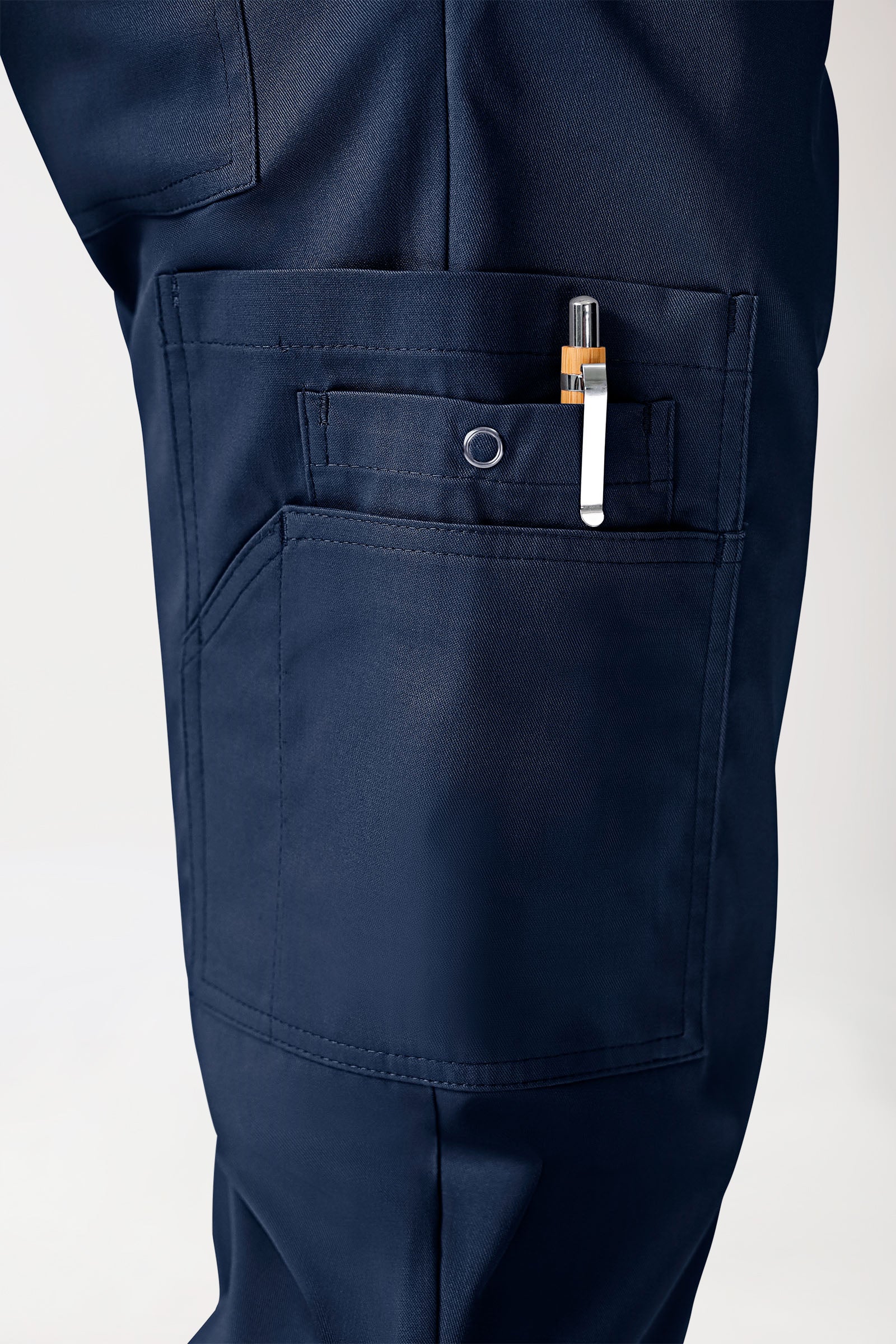 CLINIC STRETCH Pantalon mixte - Poche sur la jambe Taille courte bleu navy