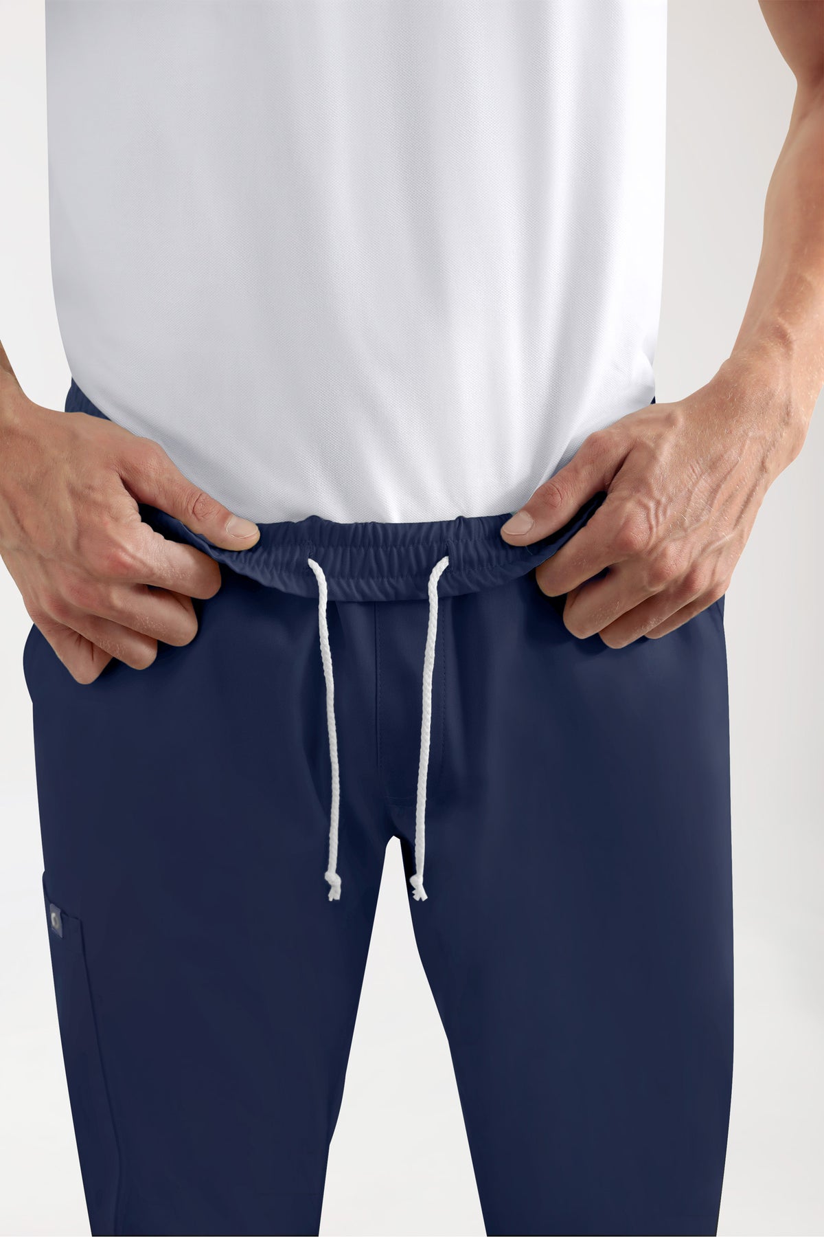 GREEN Pantalon Stretch Homme - Style Jogpant navy