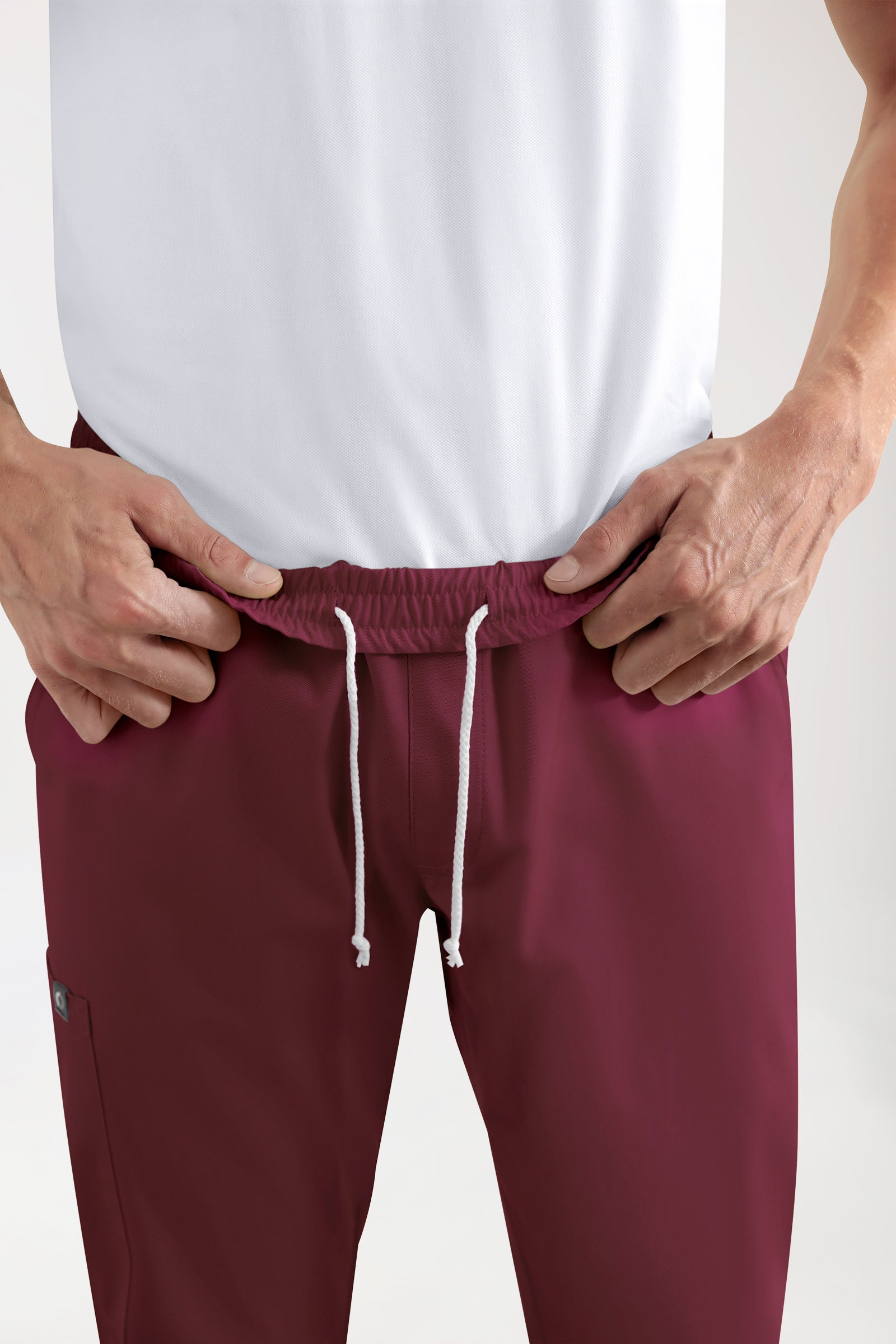 CORE Pantalon Cargo Homme – Style Jogpant bordeaux