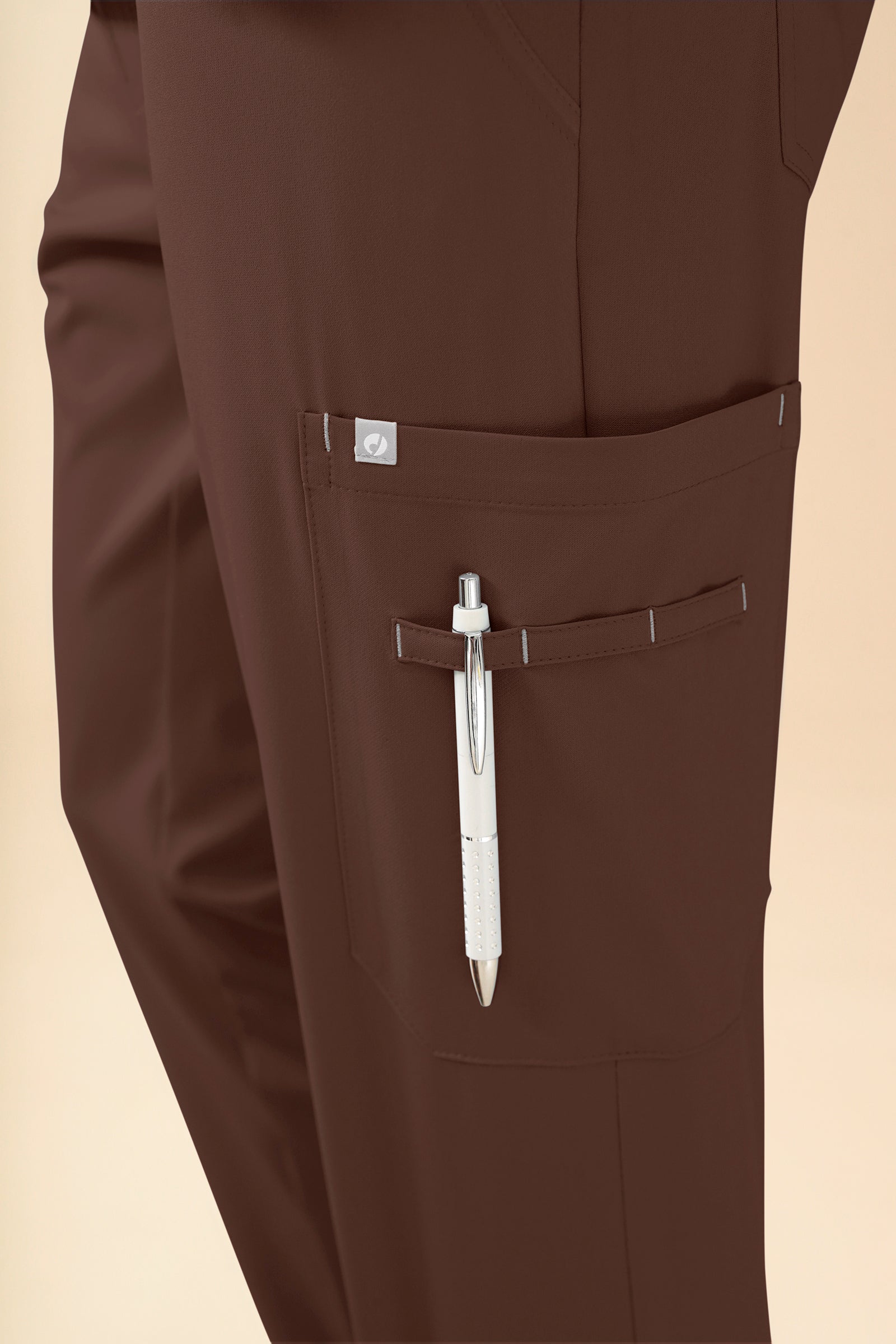 KAERE Pantalon Homme - avec poches cargo coffee