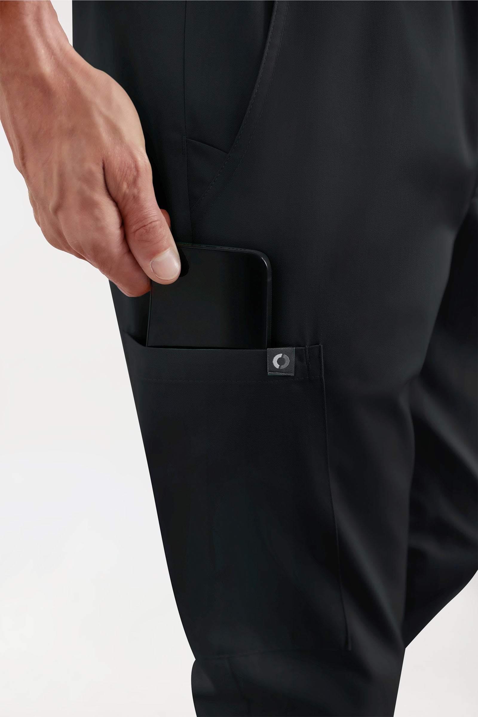 GREEN Pantalon Stretch Homme - Style Jogpant noir