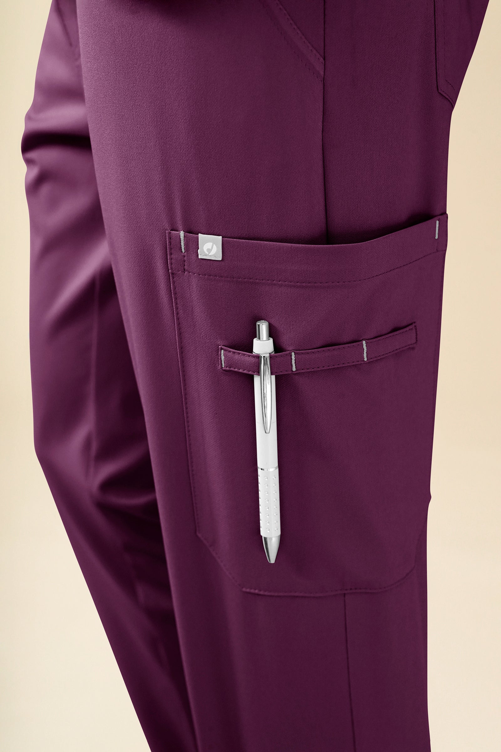 KAERE Pantalon Homme - avec poches cargo prune