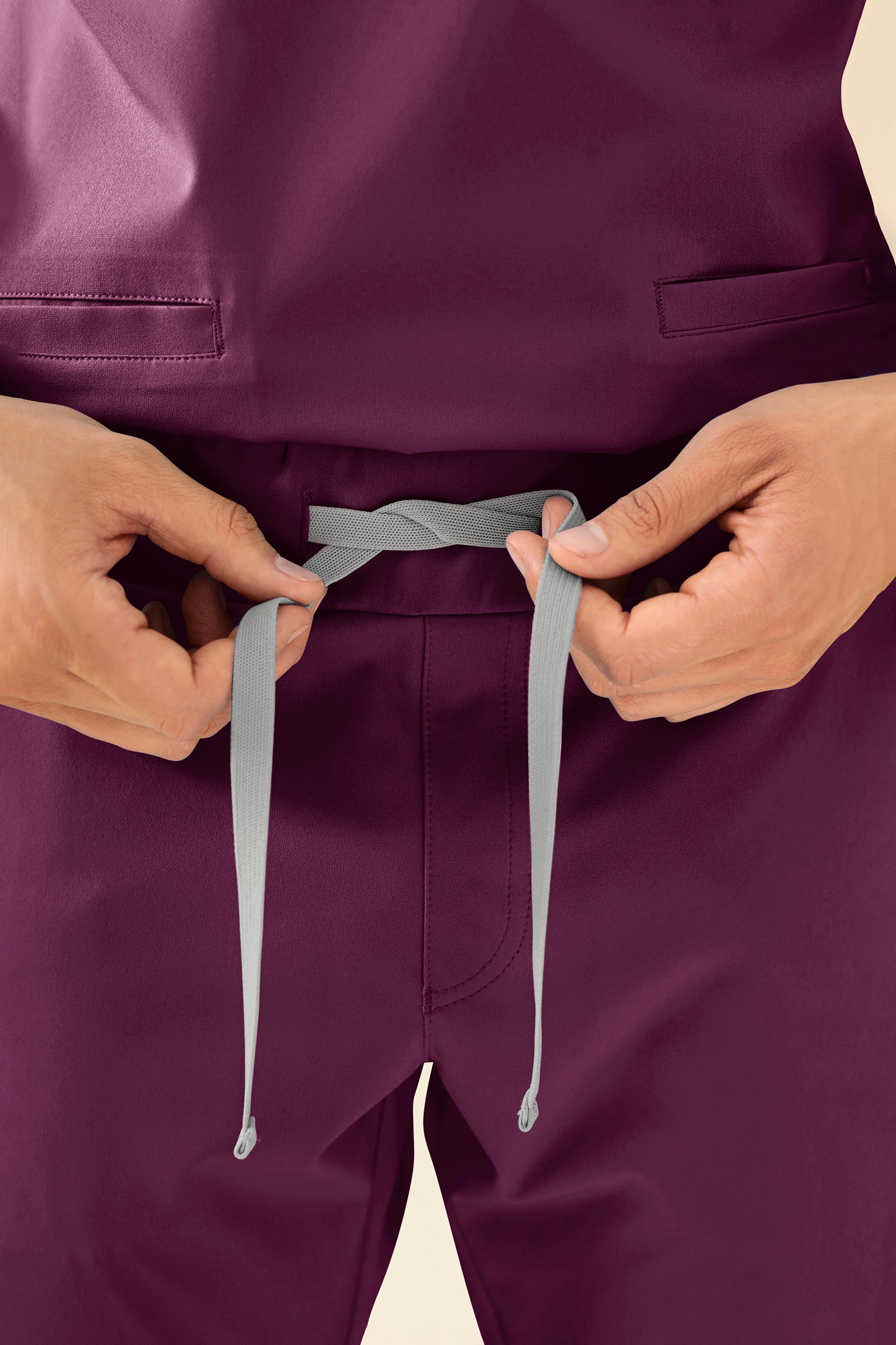 KAERE Pantalon Homme - avec poches cargo Taille courte prune