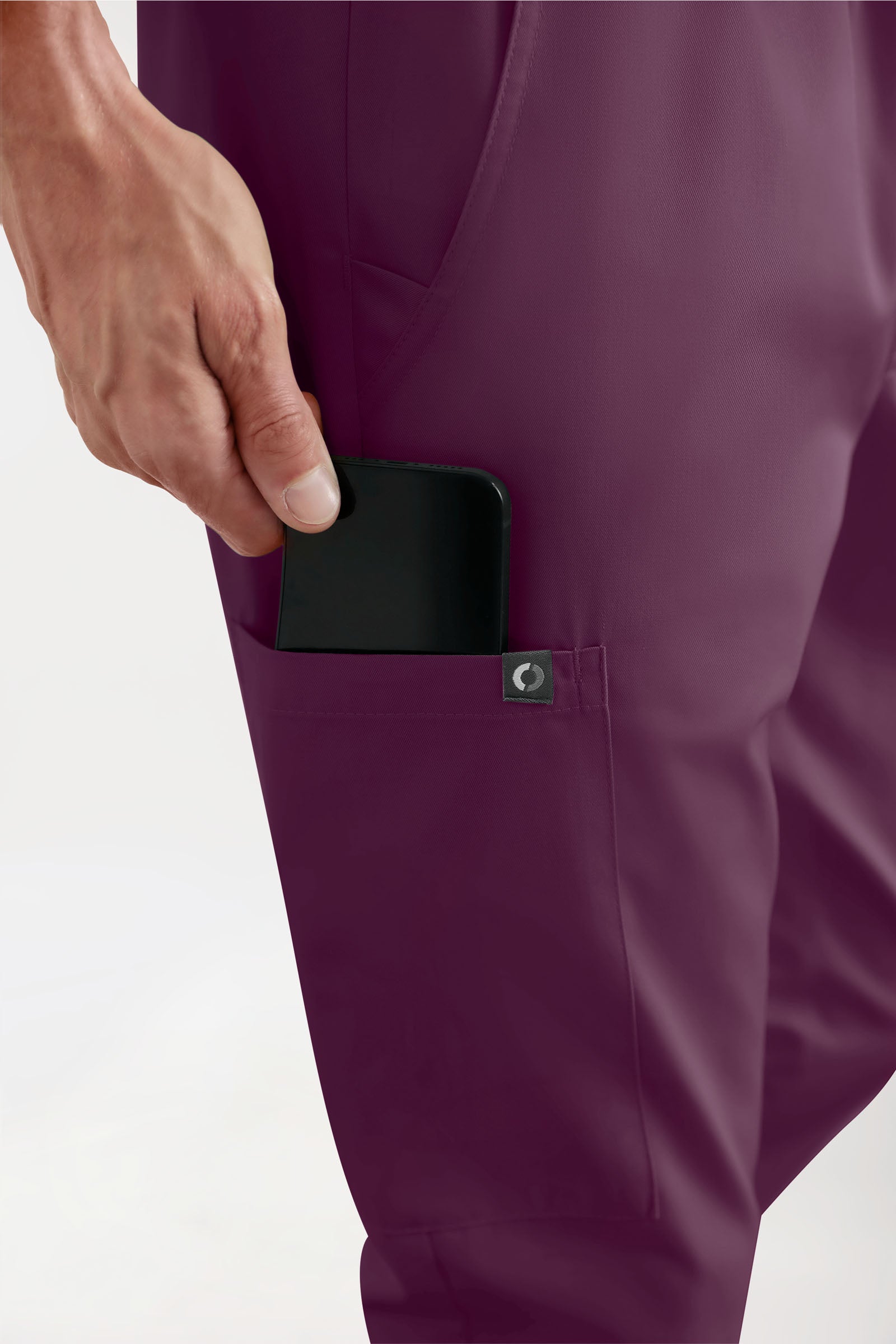 GREEN Pantalon Stretch Homme - Style Jogpant prune