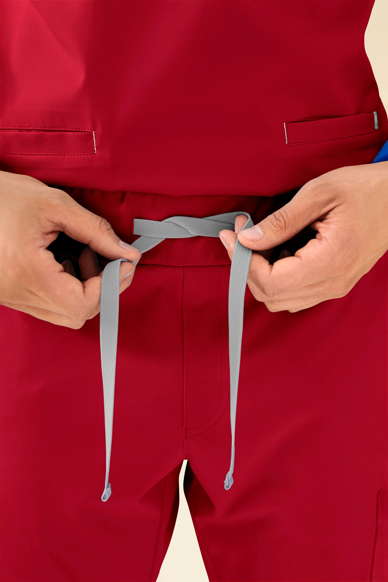 KAERE Pantalon Homme - avec poches cargo rouge