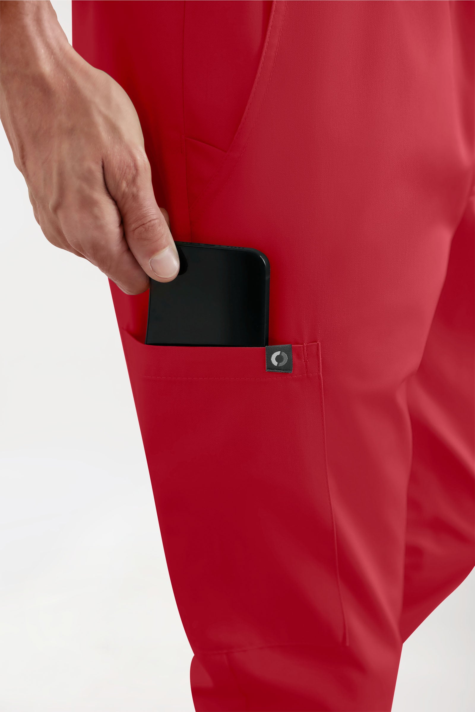 GREEN Pantalon Stretch Homme - Style Jogpant rouge