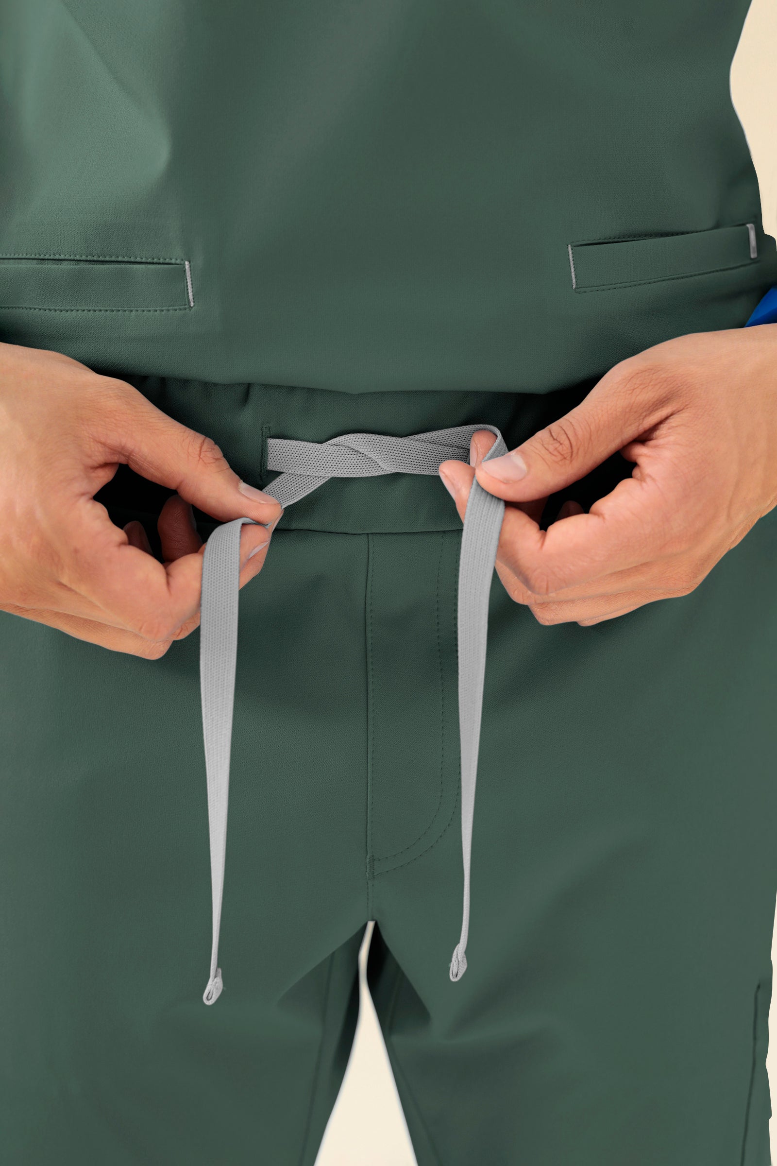 KAERE Pantalon Homme - avec poches cargo vert foncé