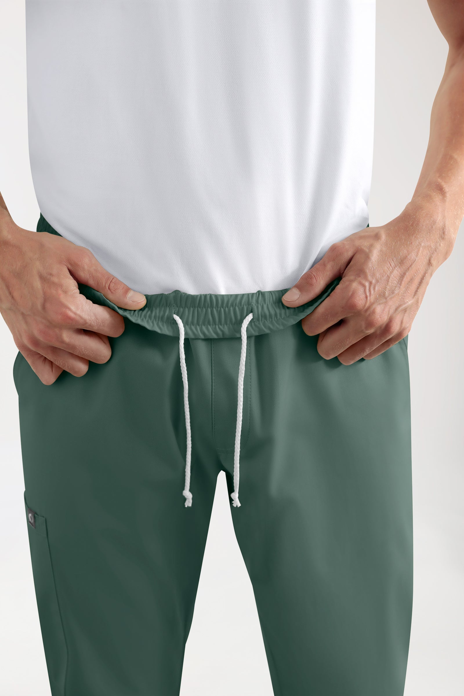 CORE Pantalon Cargo Homme – Style Jogpant vert foncé