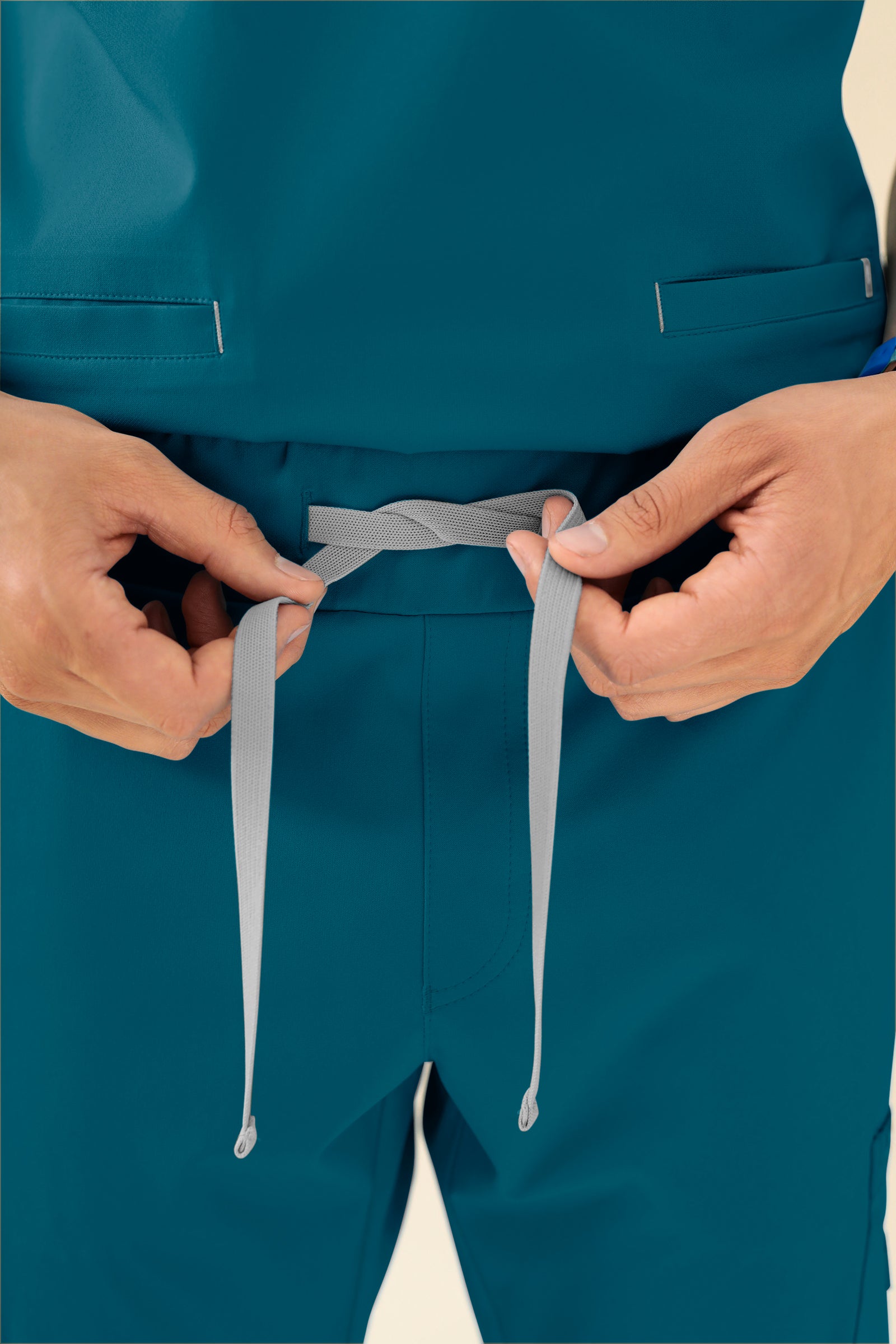 KAERE Pantalon Homme - avec poches cargo Taille courte pétrole