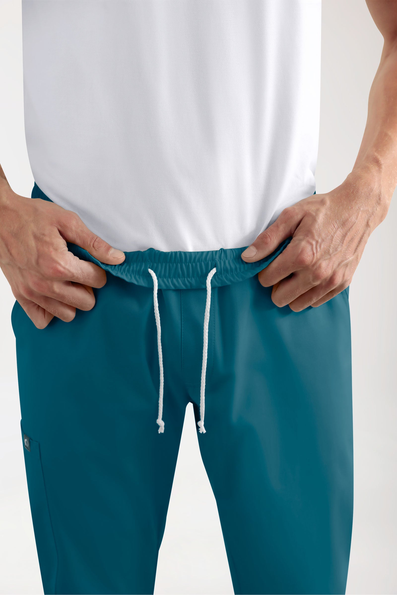 GREEN Pantalon Stretch Homme - Style Jogpant pétrole