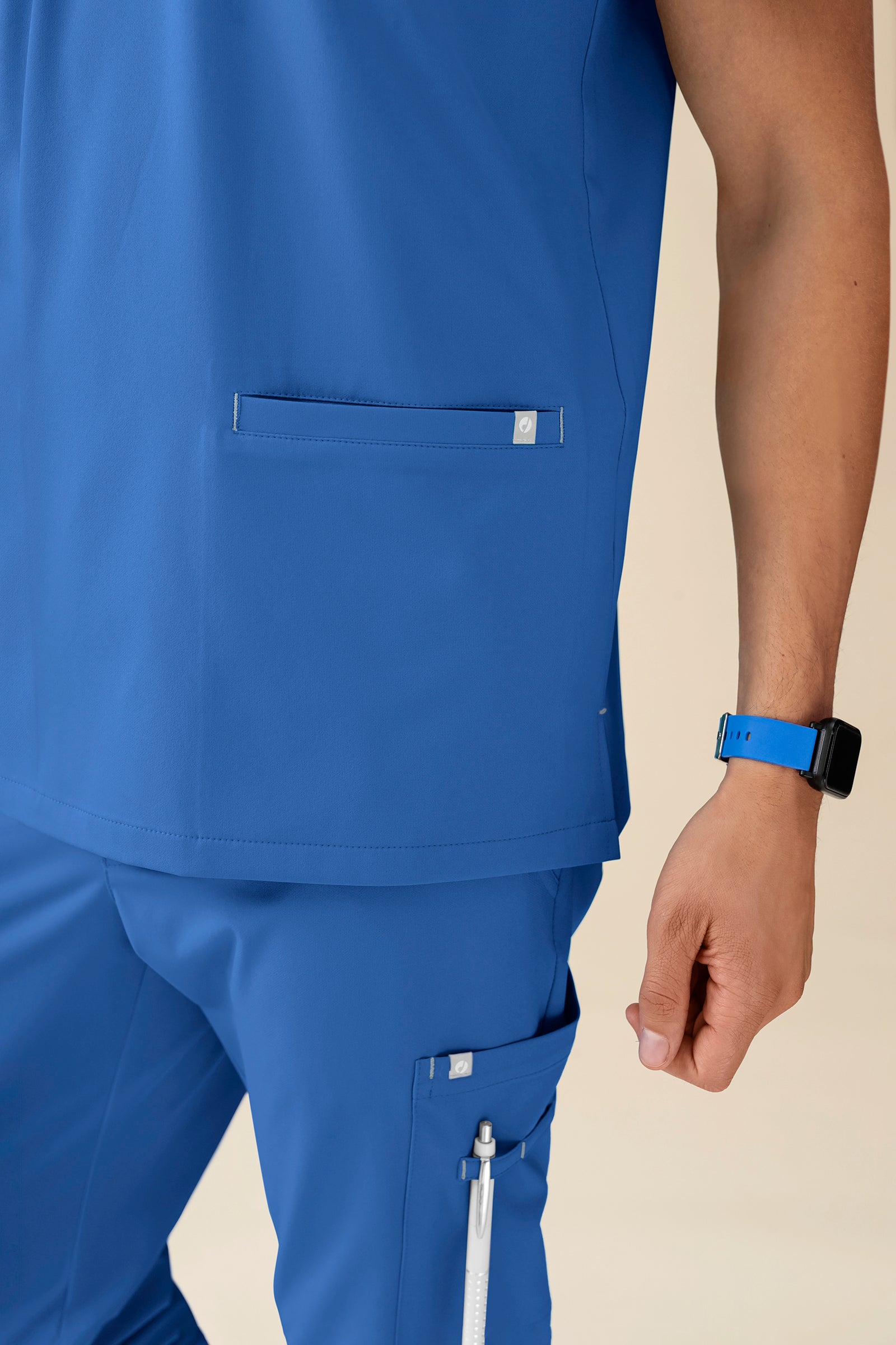 KAERE Tunique Homme - Col V bleu