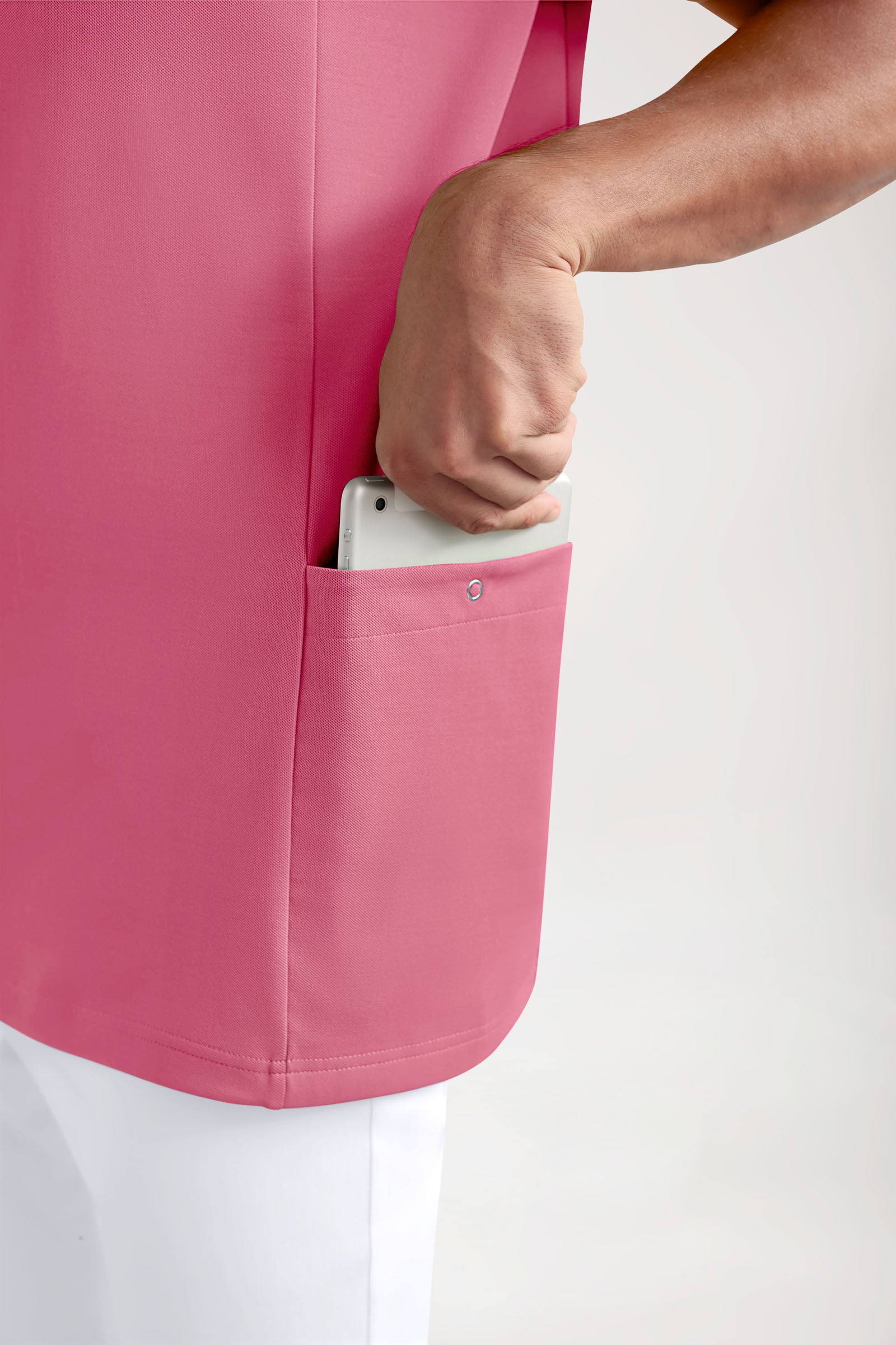 COMFY FLEX Tunique Stretch Homme - Col polo bois de rose
