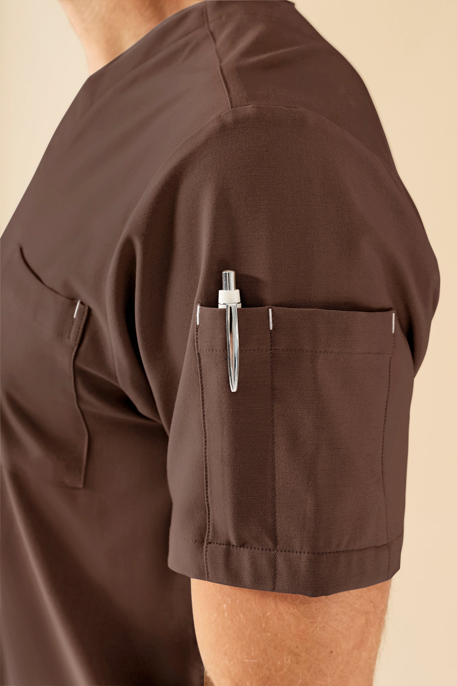 KAERE Tunique Homme - Col V coffee