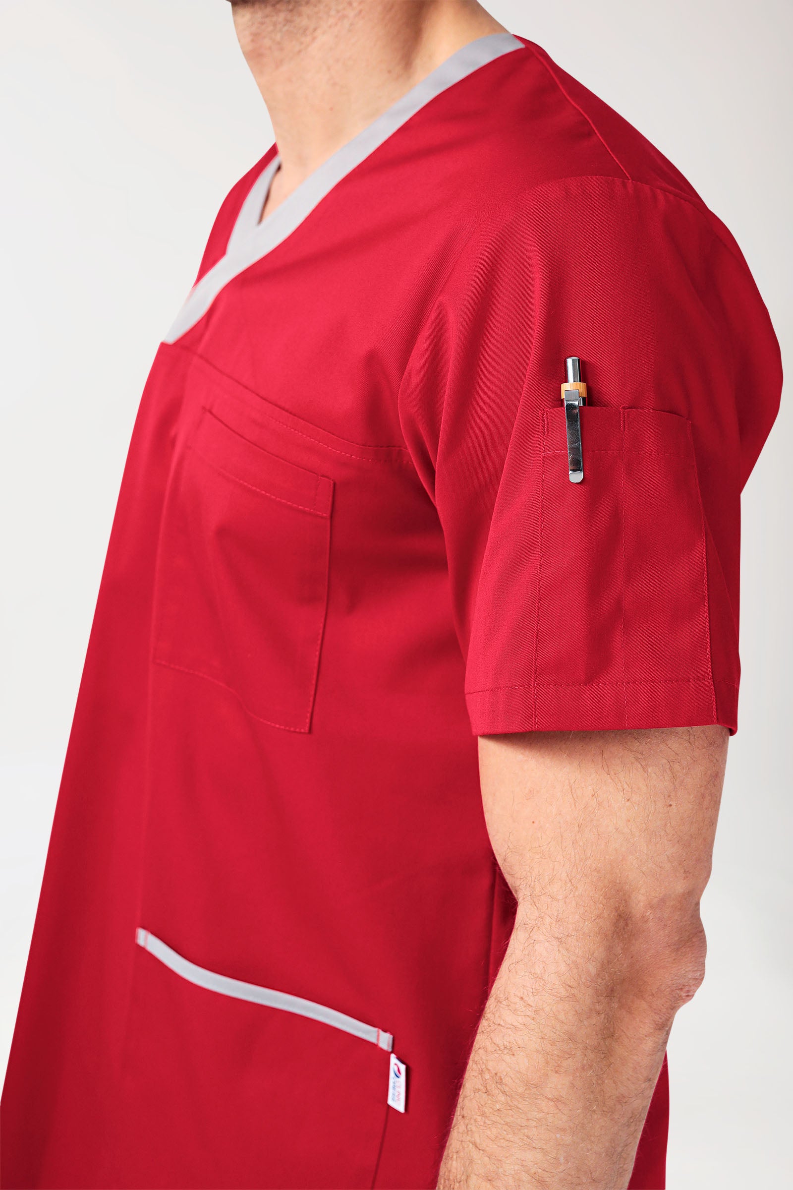 CORE Tunique Homme rouge/gris