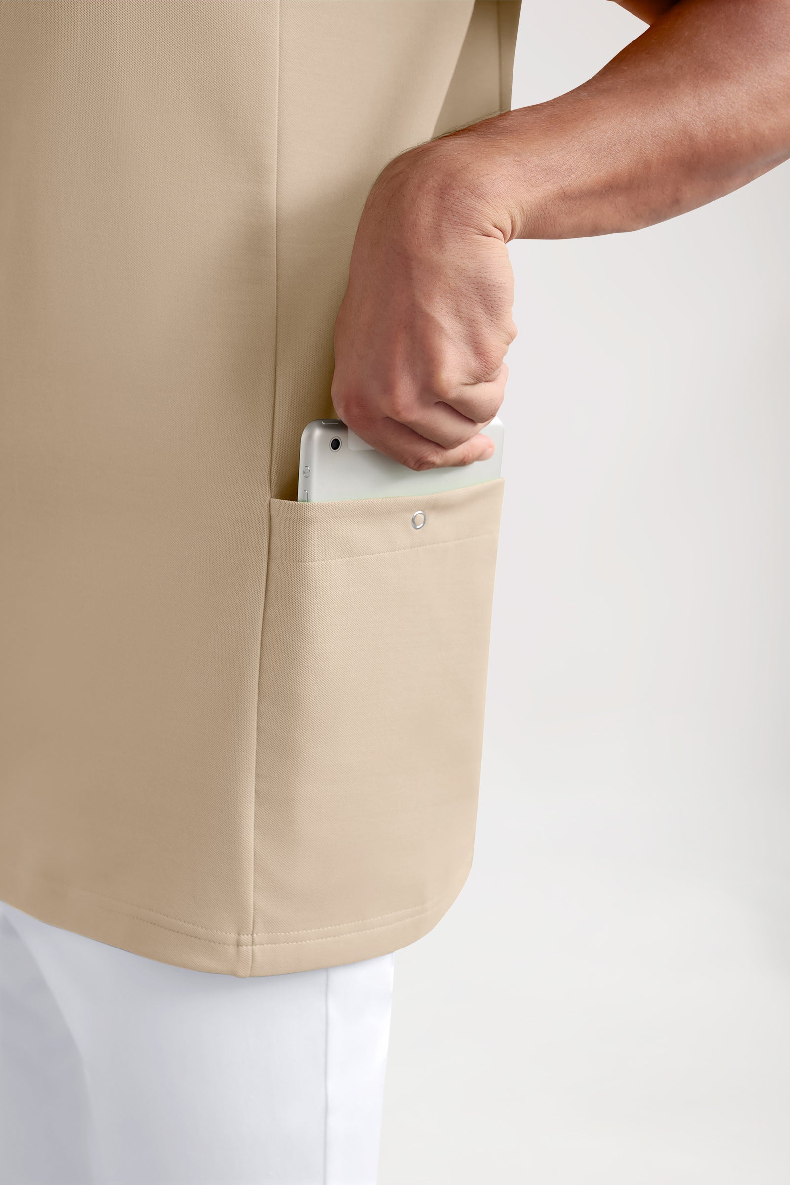 COMFY FLEX Tunique Stretch Homme - Col polo sable